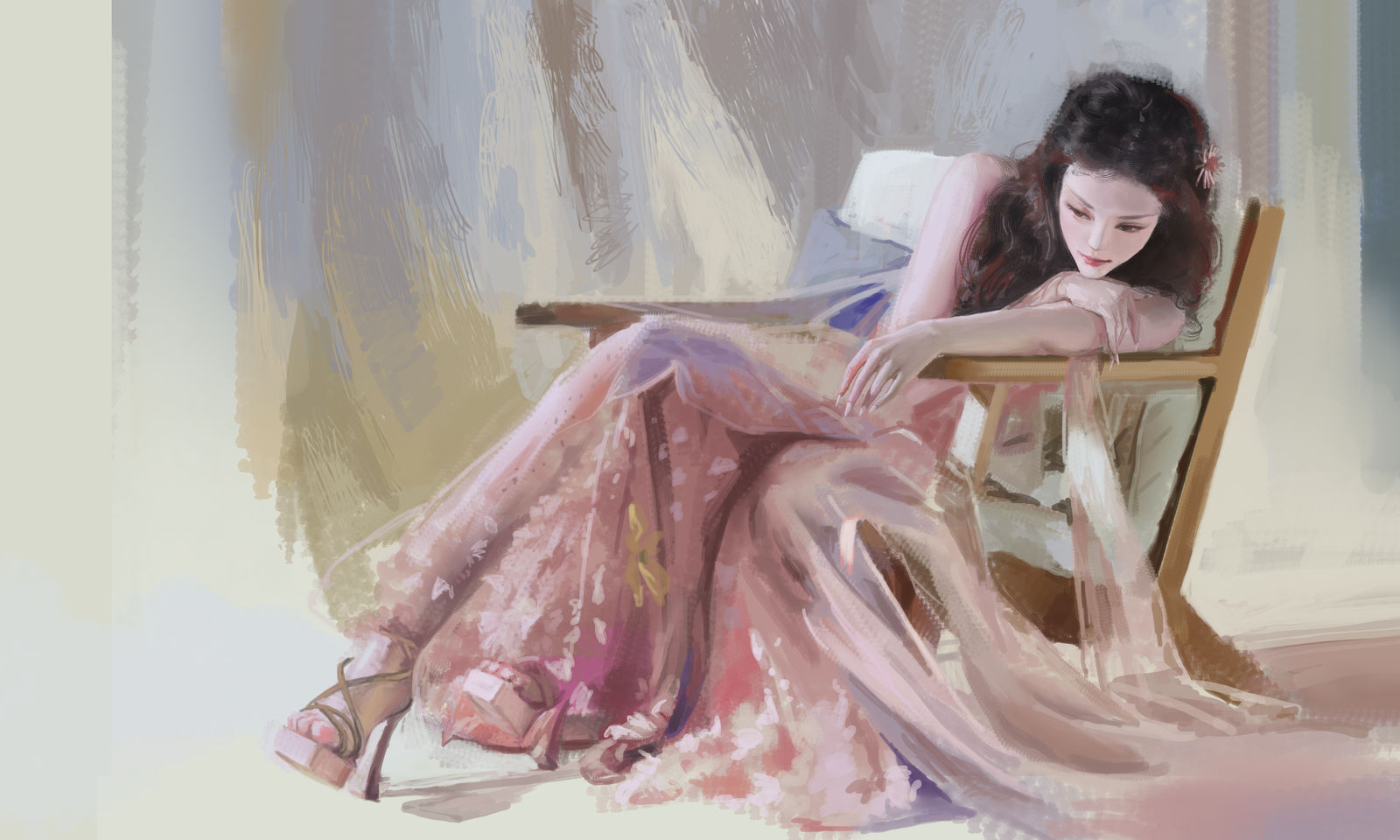 临摹照片 王鹤润插画图片壁纸