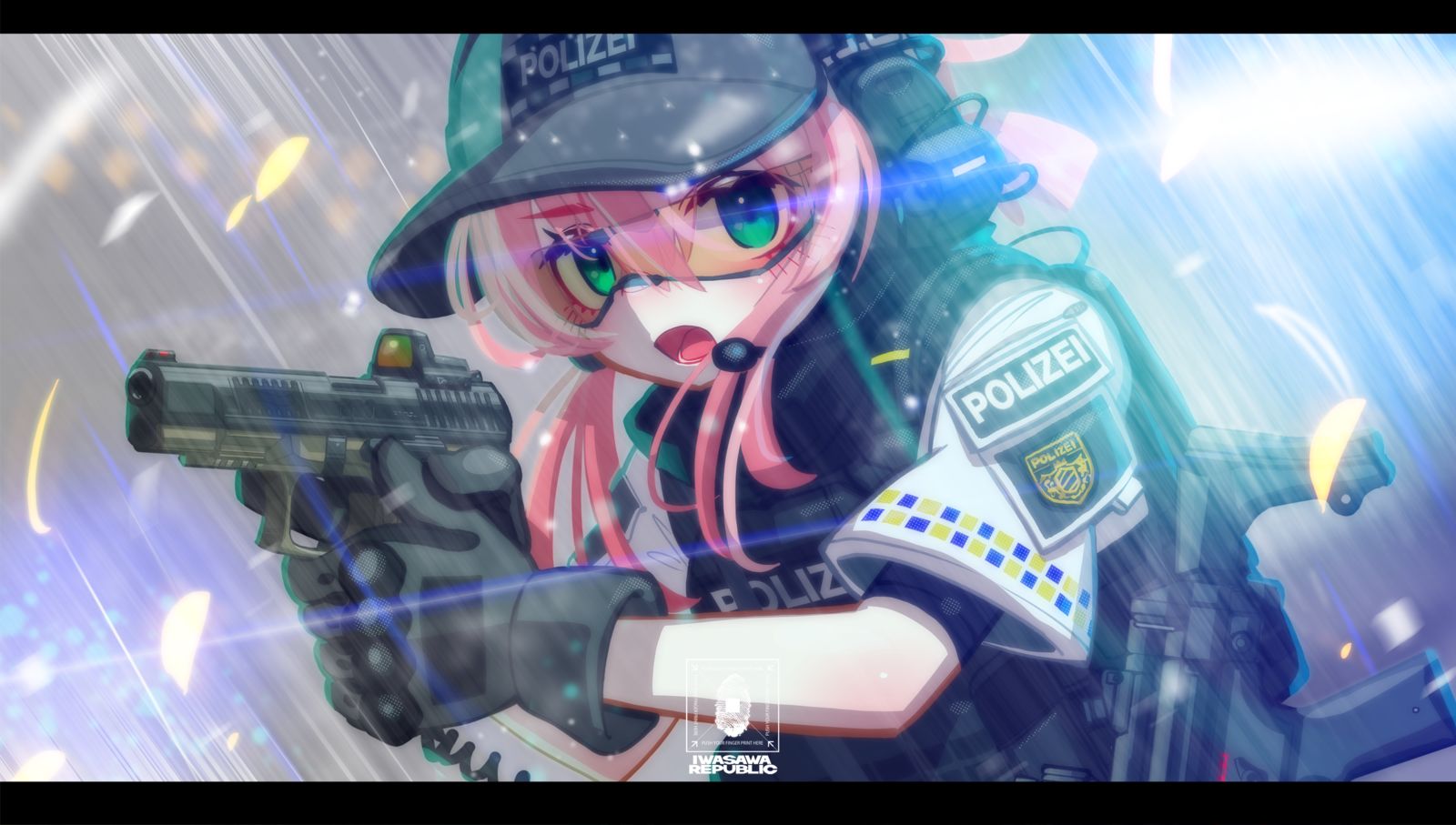 德国警察女孩和Walther PPQ头像同人高清图