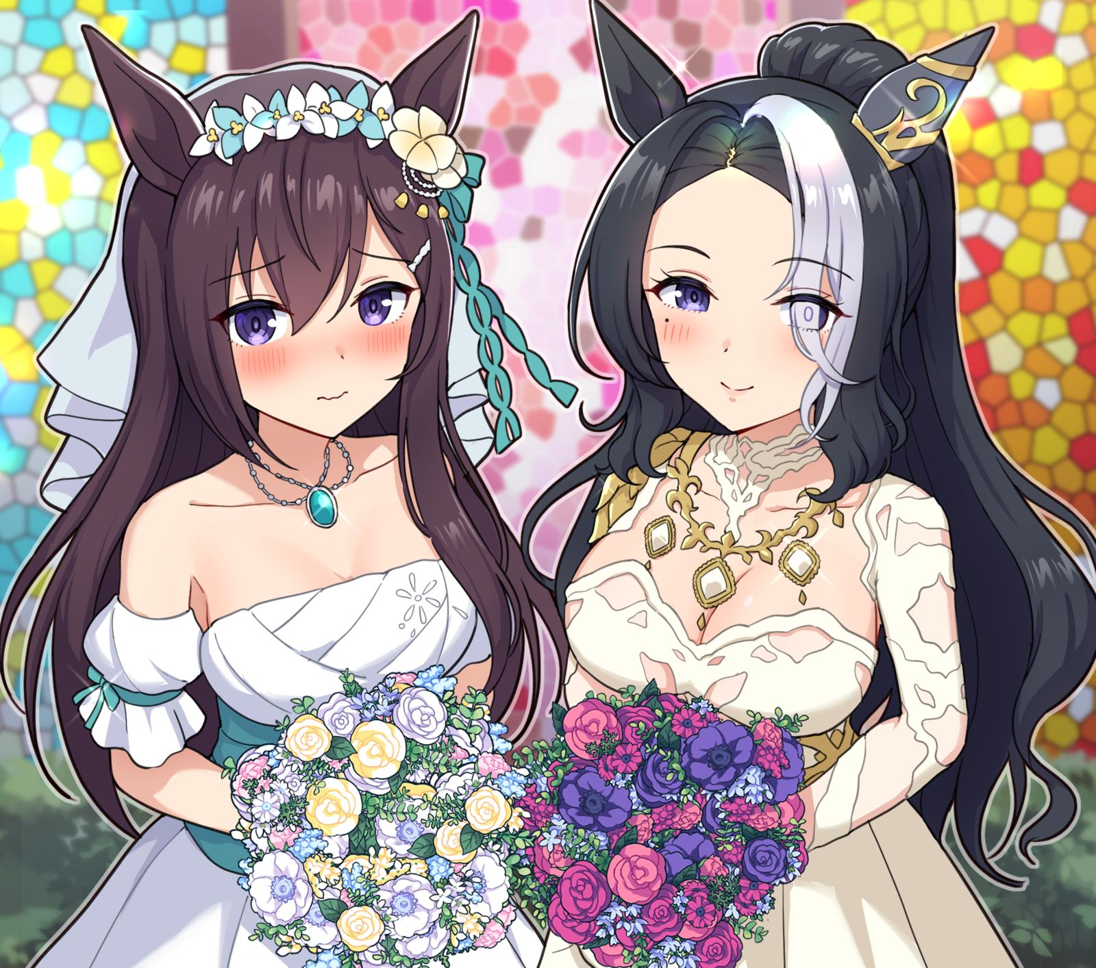 メジロの花嫁插画图片壁纸