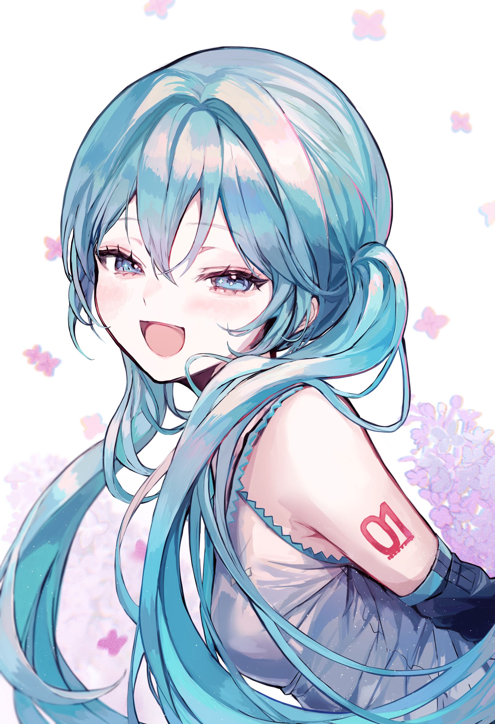 おさげミクちゃん！插画图片壁纸