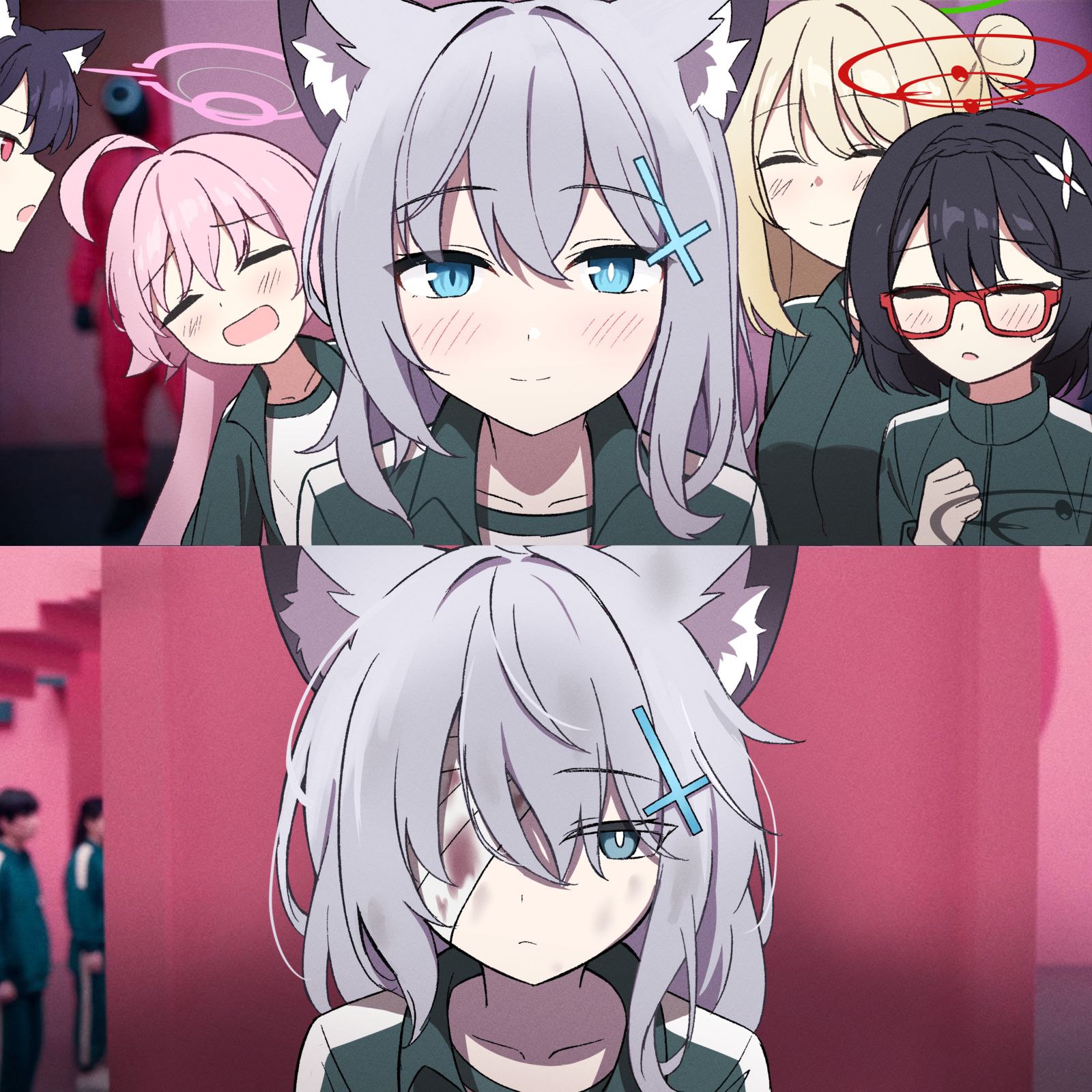 ブルアカ×イカゲーム插画图片壁纸