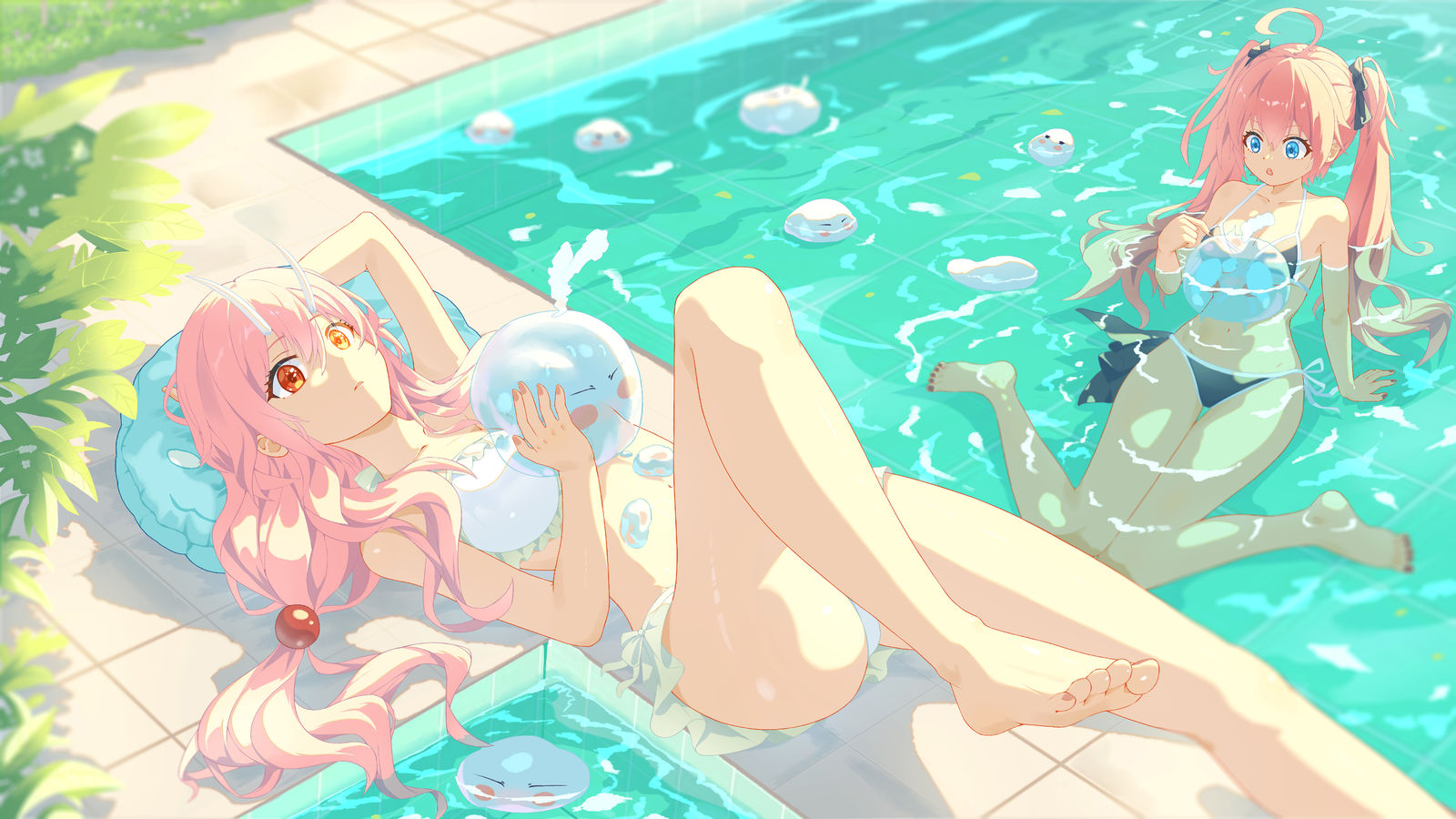 朱菜X米莉姆插画图片壁纸