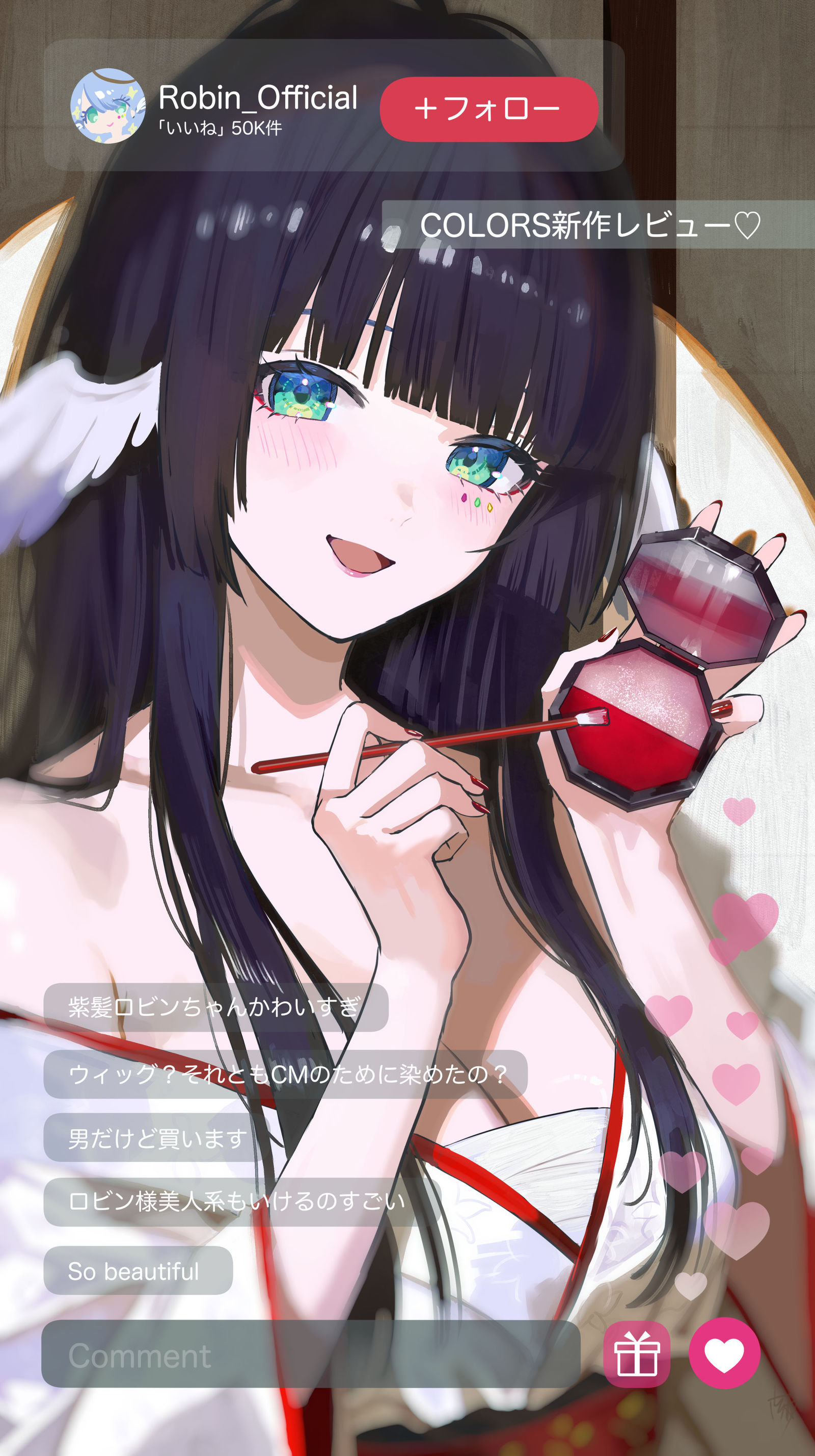 Day48 ロビン(コスメCM ver.)插画图片壁纸