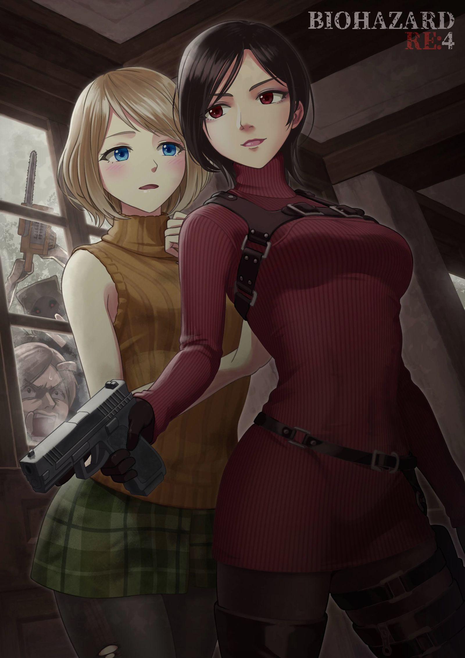 エイダとアシュリー插画图片壁纸