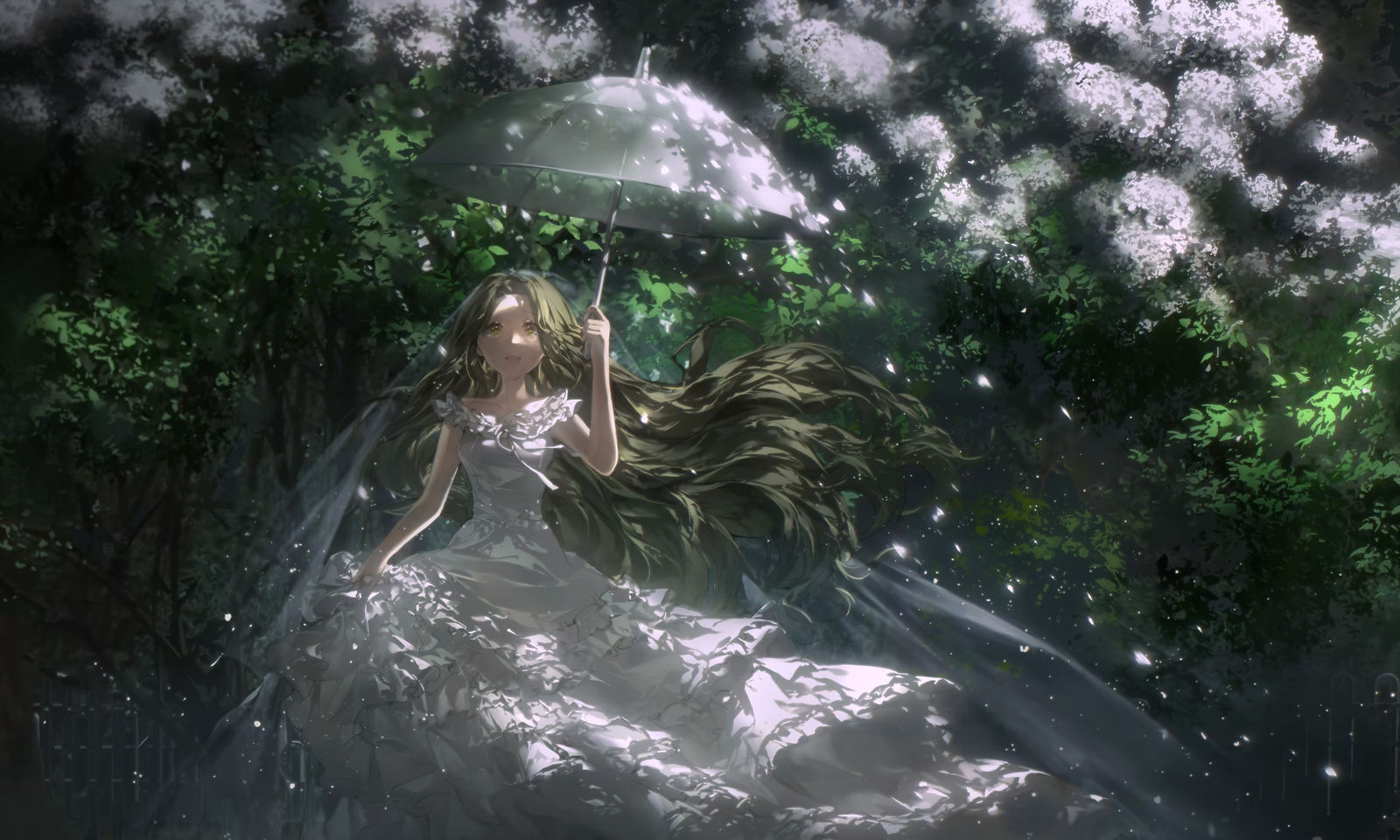 撑伞插画图片壁纸