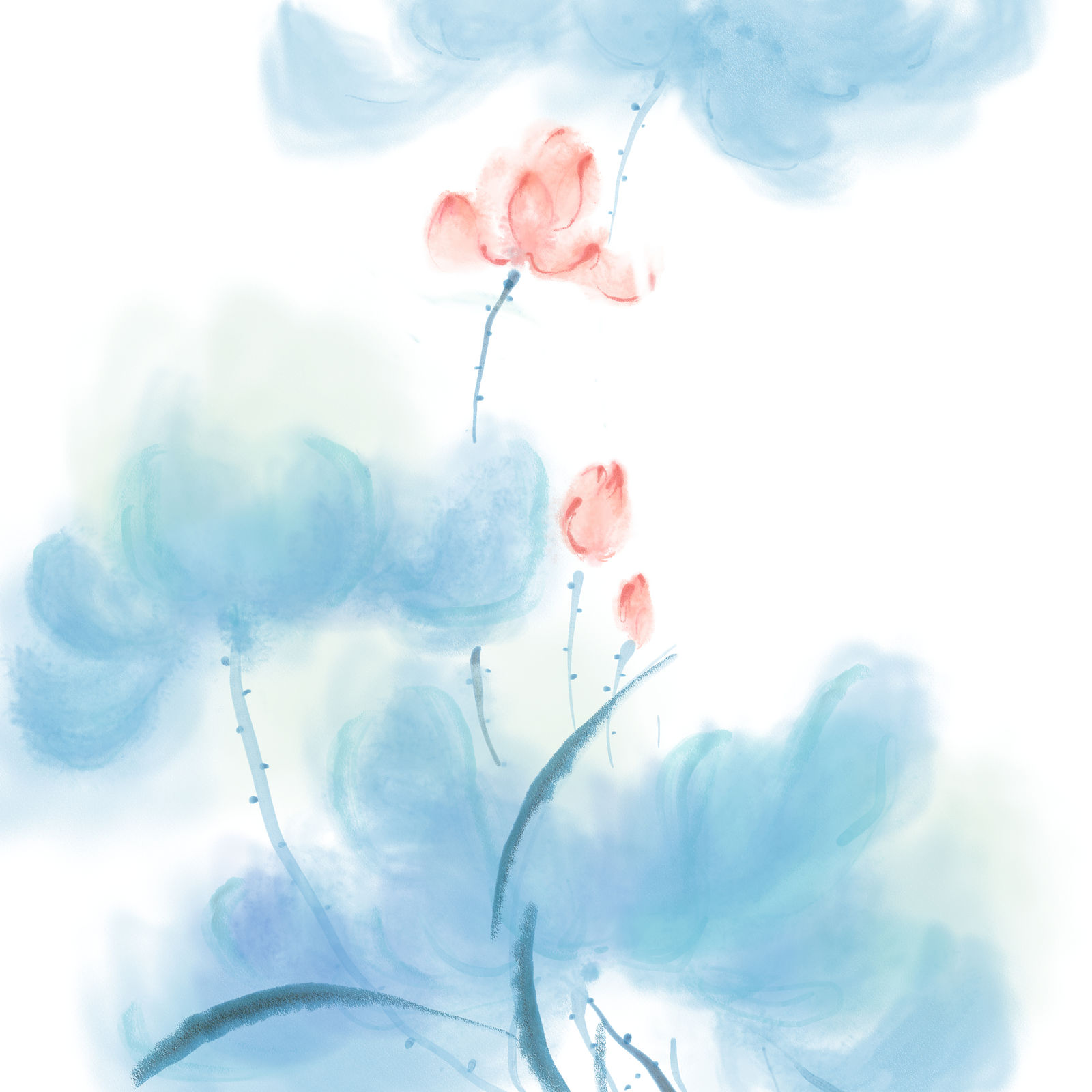 一一风荷举插画图片壁纸
