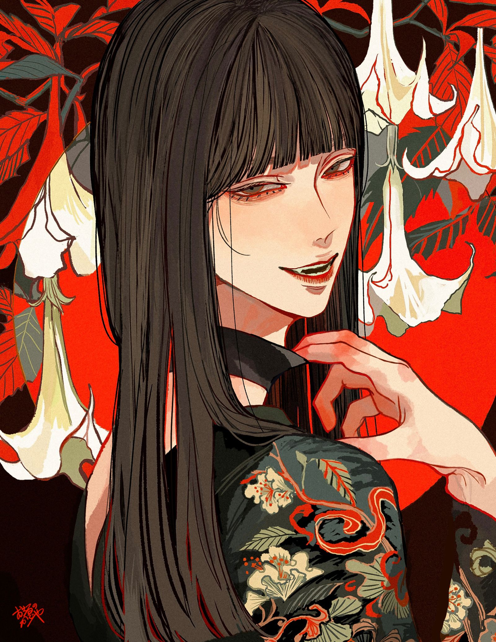 偽り插画图片壁纸