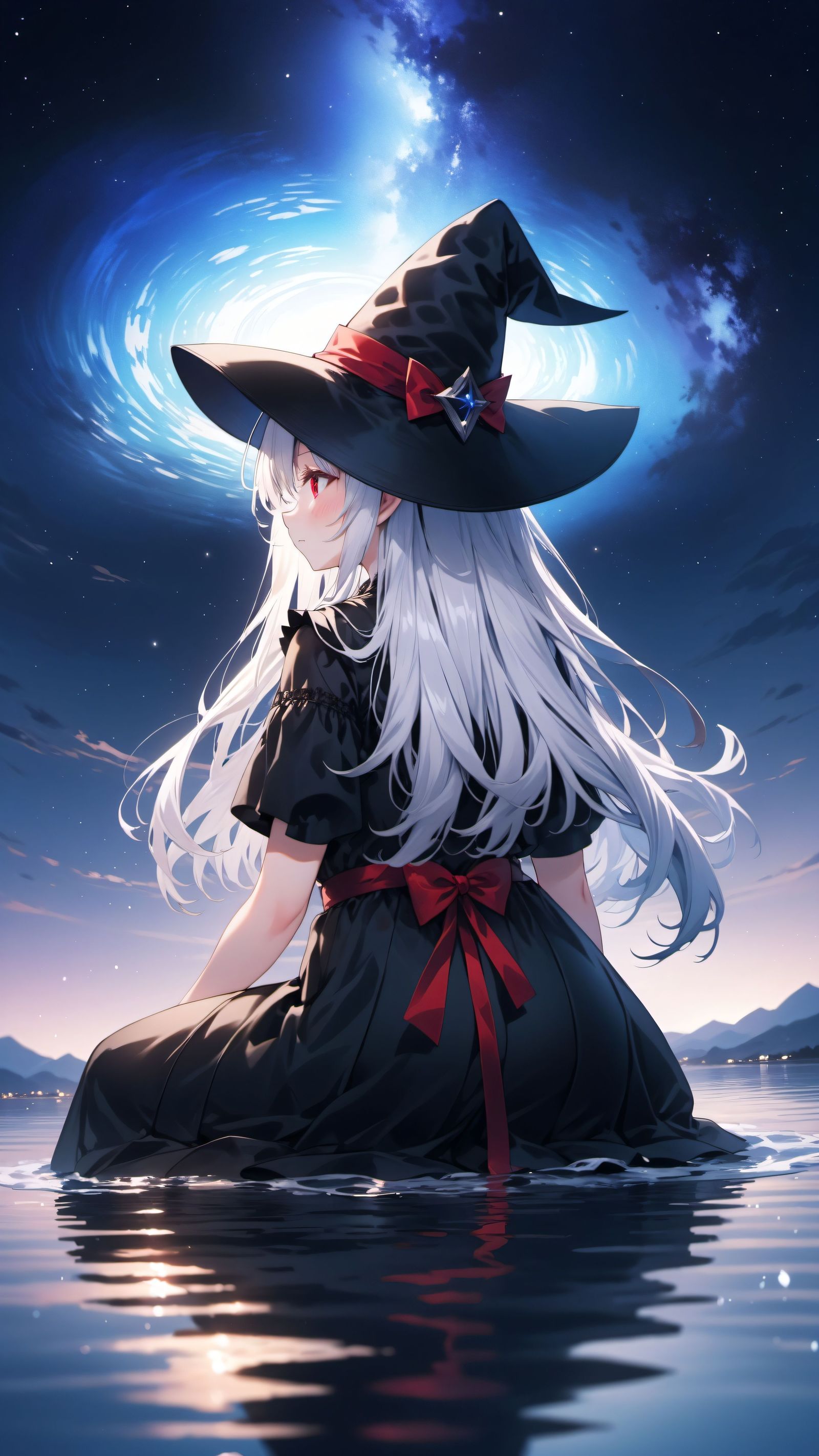 月下魔女插画图片壁纸