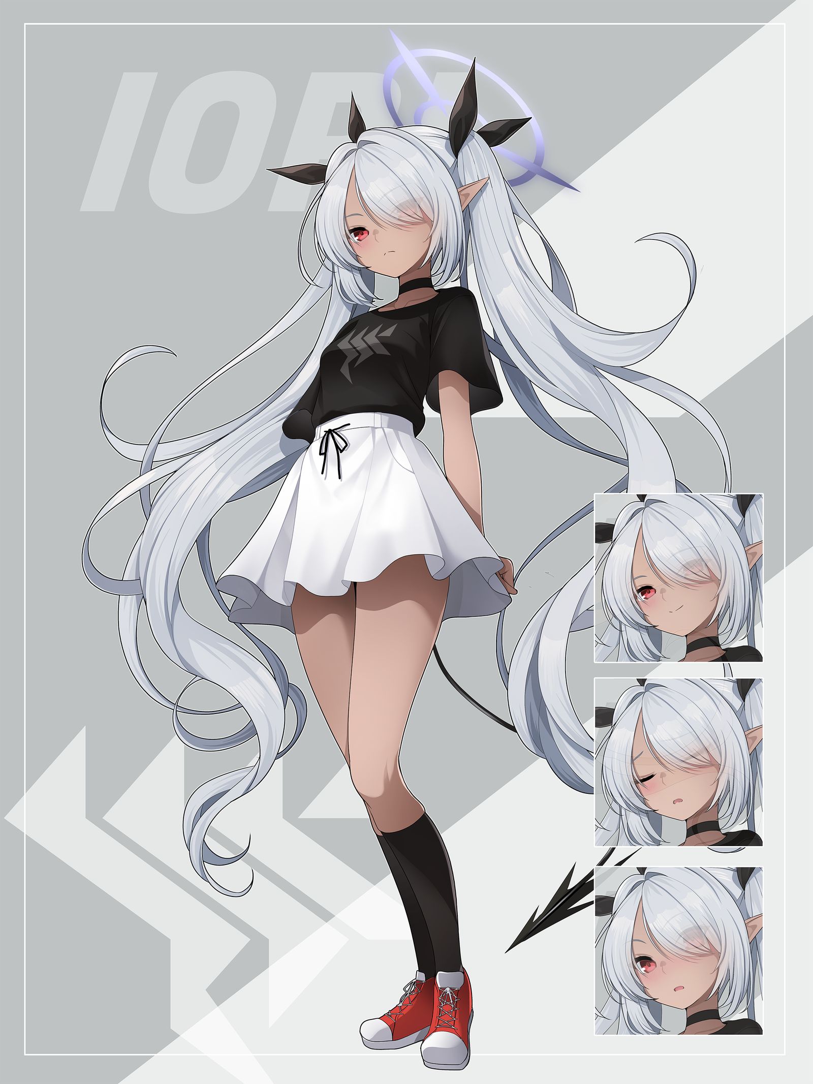 風紀委員会 銀鏡イオリ 私服插画图片壁纸