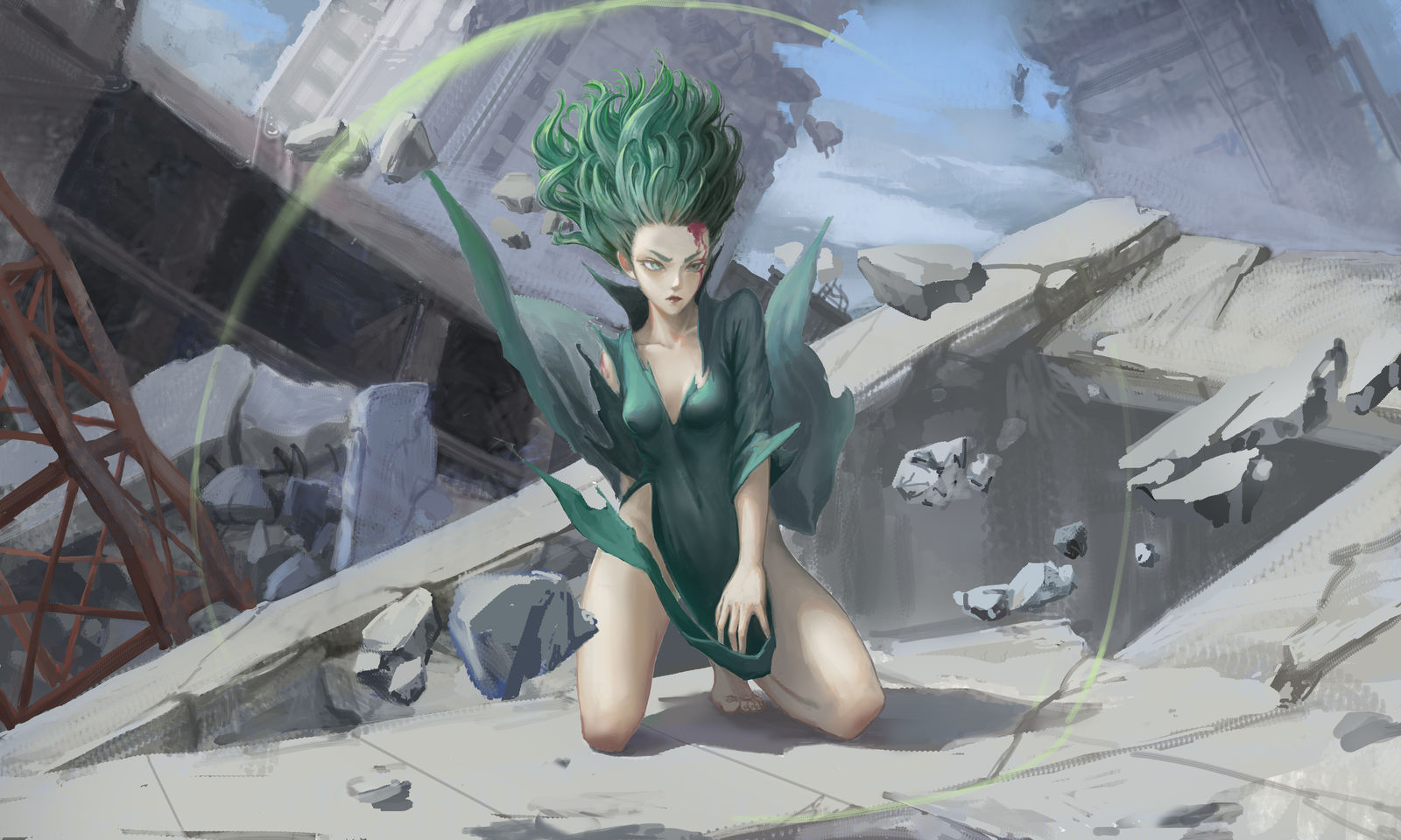 一拳超人 龙卷插画图片壁纸