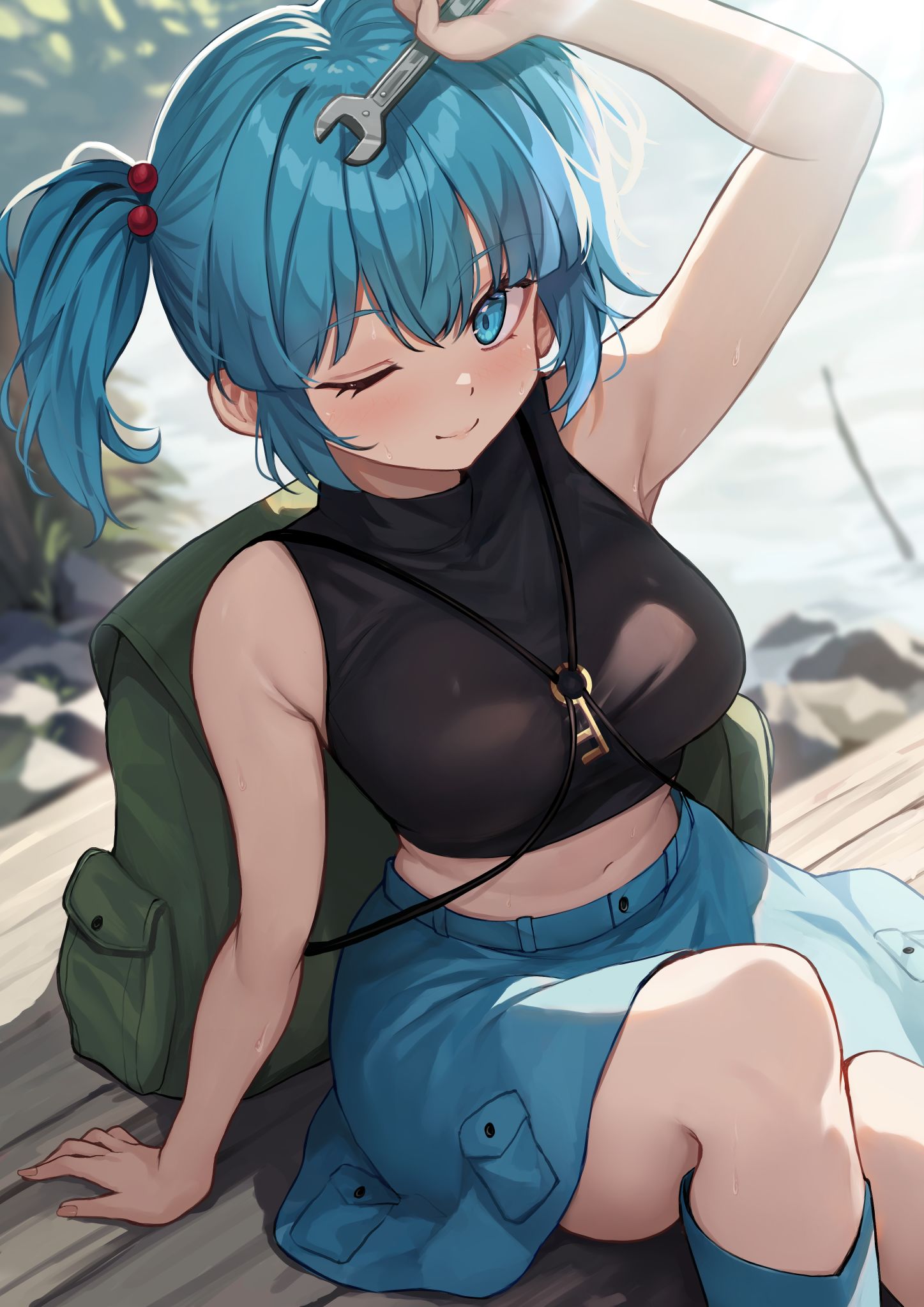 上着を脱いだにとりちゃん