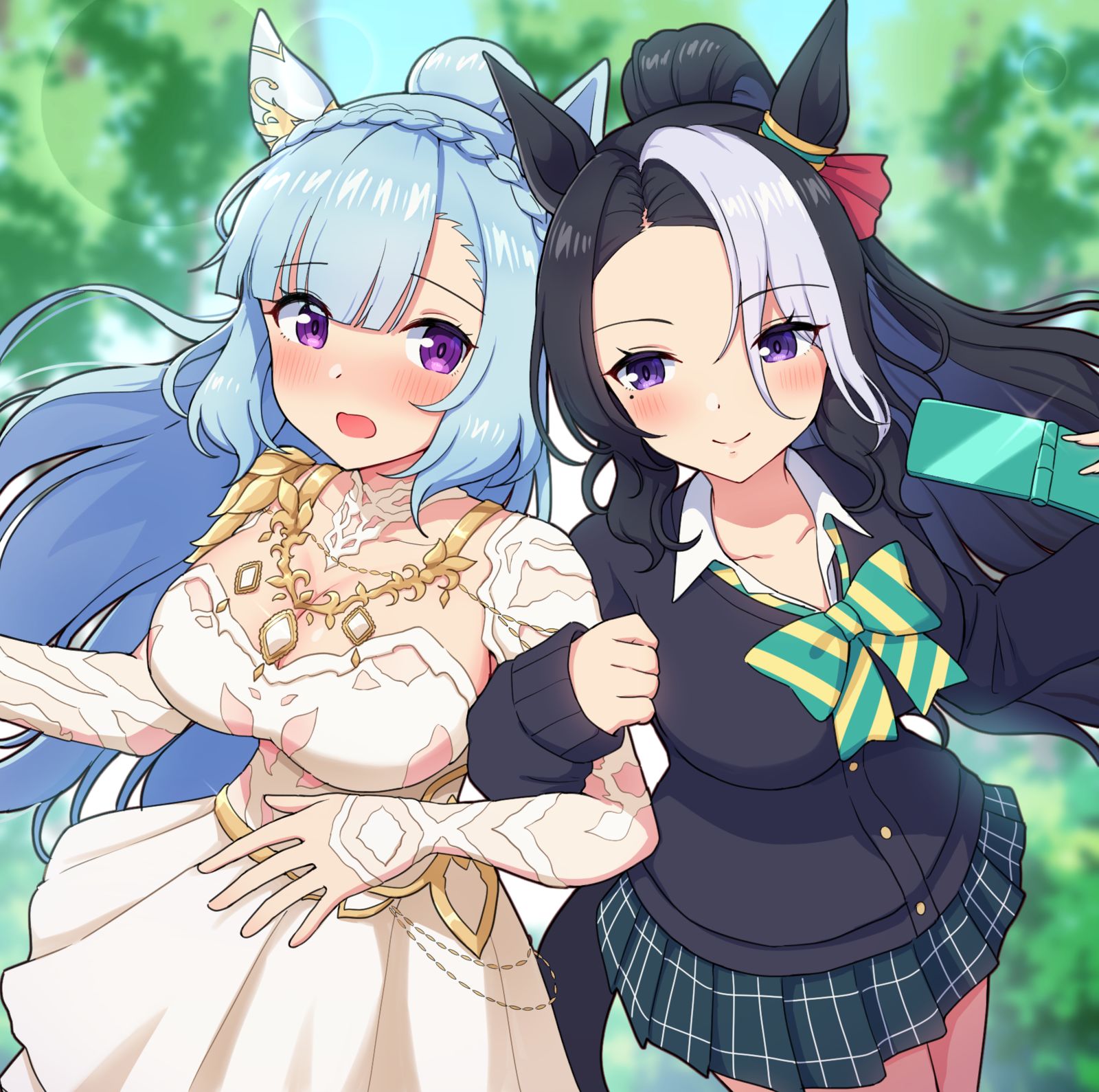 姉妹同士ポニテ衣装交換头像同人高清图