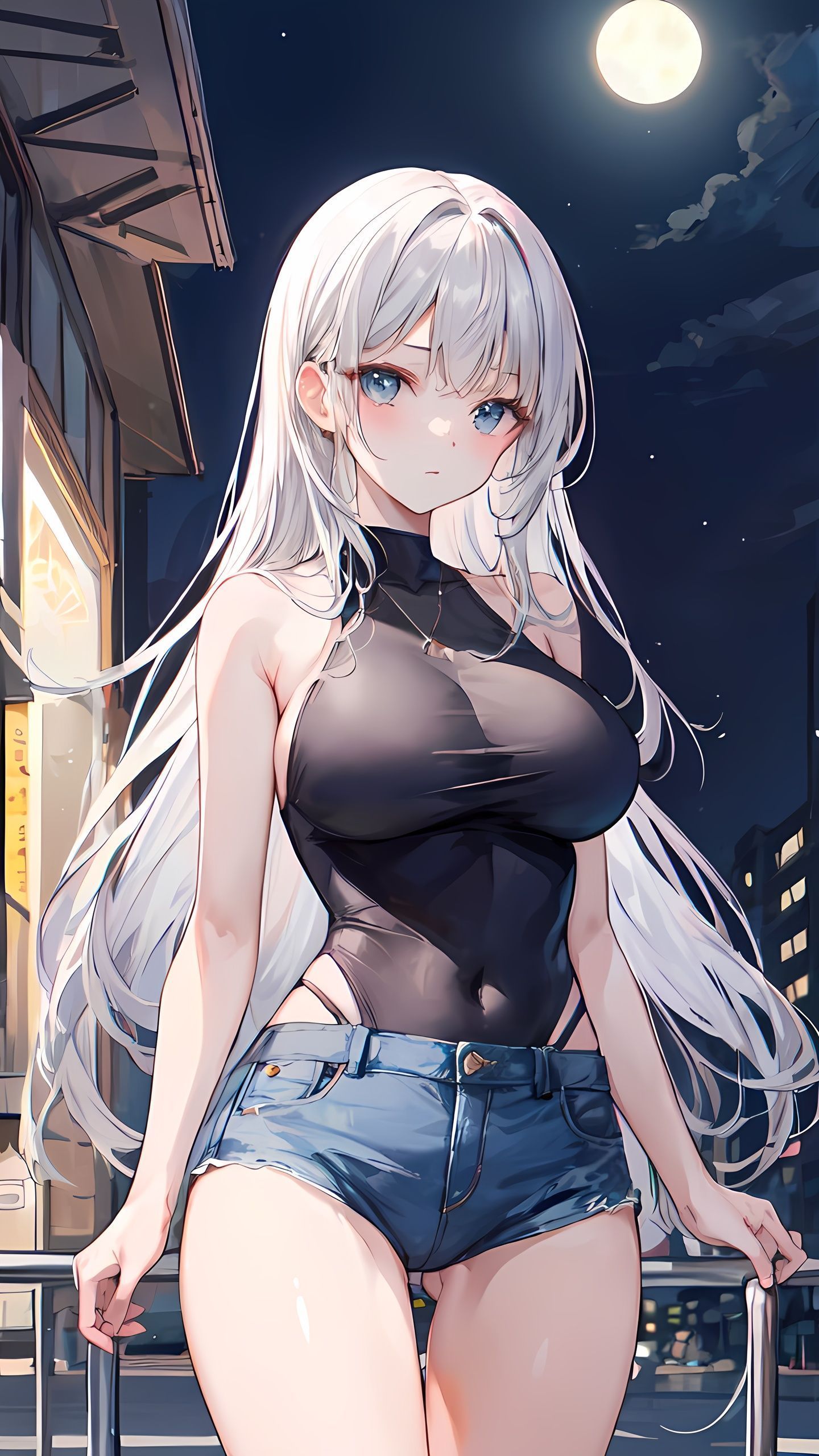 ai绘画#连体热裤御姐#插画图片壁纸