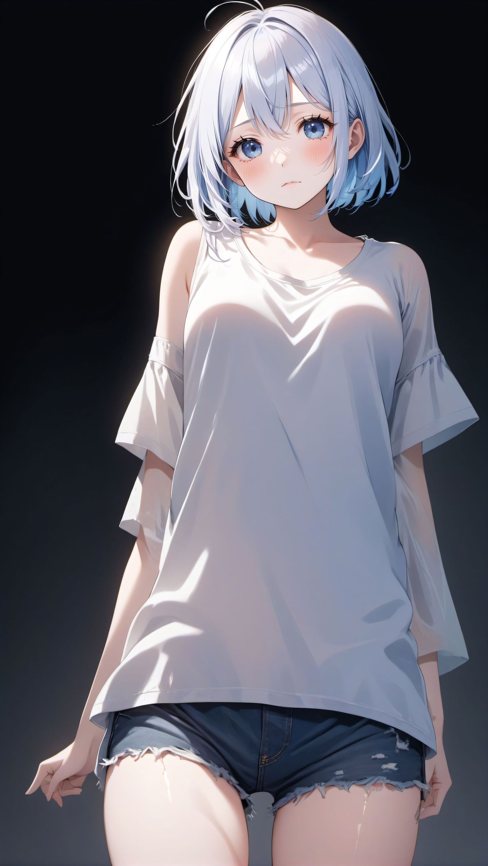 AI绘画# 少女#热裤#插画图片壁纸