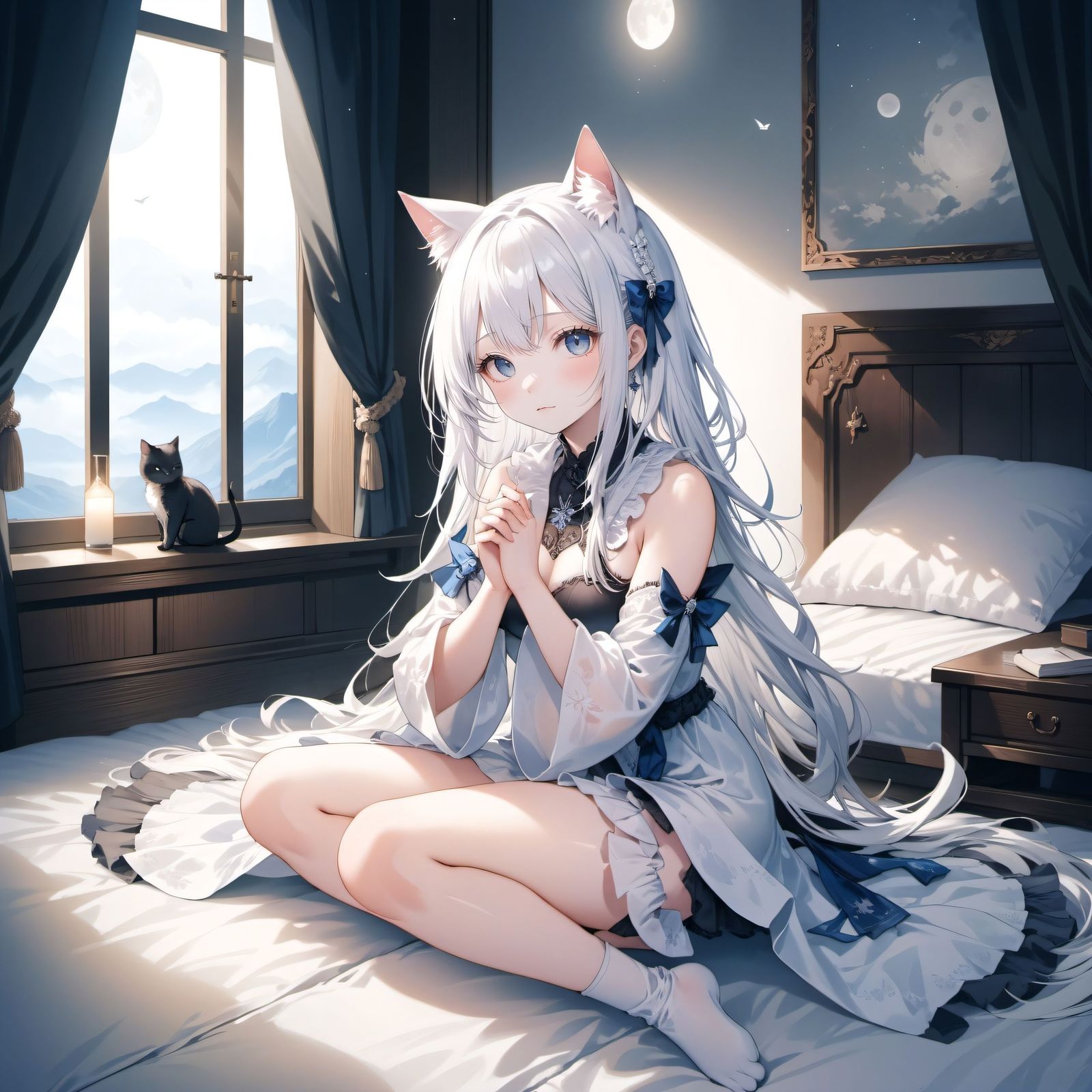 可爱猫耳少女头像同人高清图