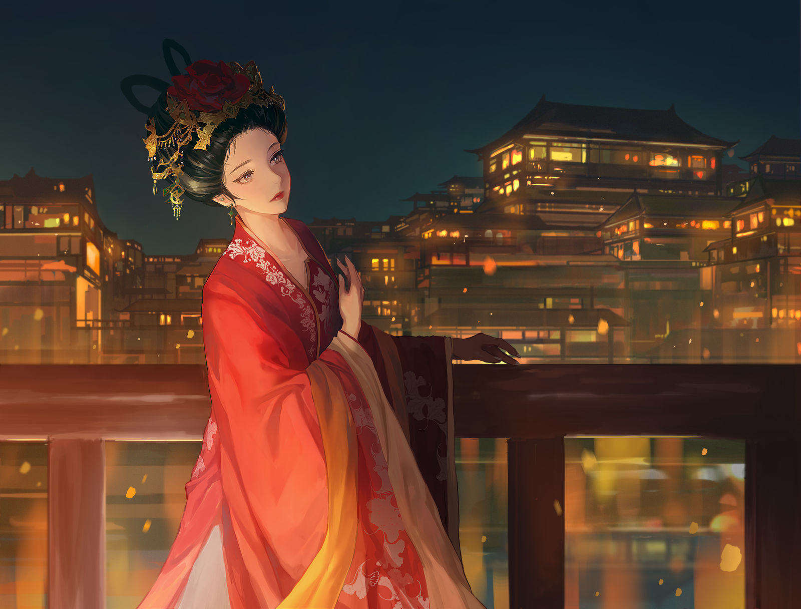 尝试了下偏古风-古风插画氛围插