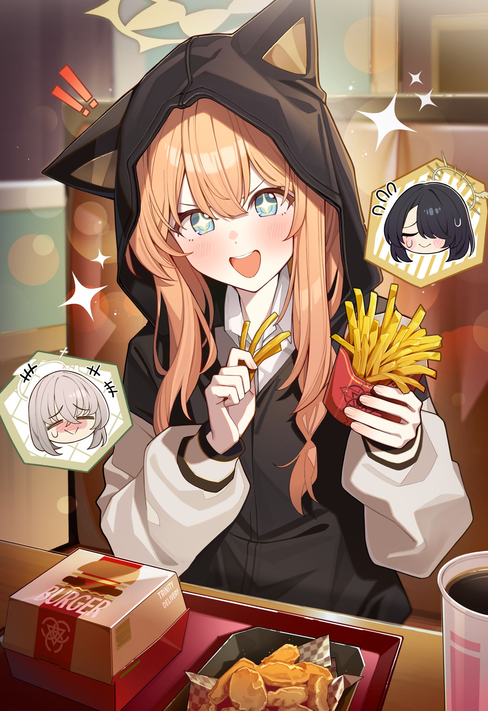 このポテトフライ、とてもおいしいです！插画图片壁纸