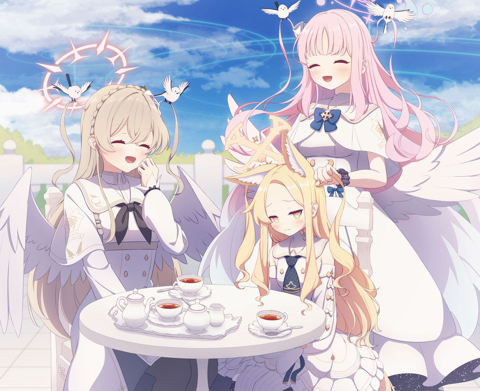 ツーサイドアップパーティー插画图片壁纸