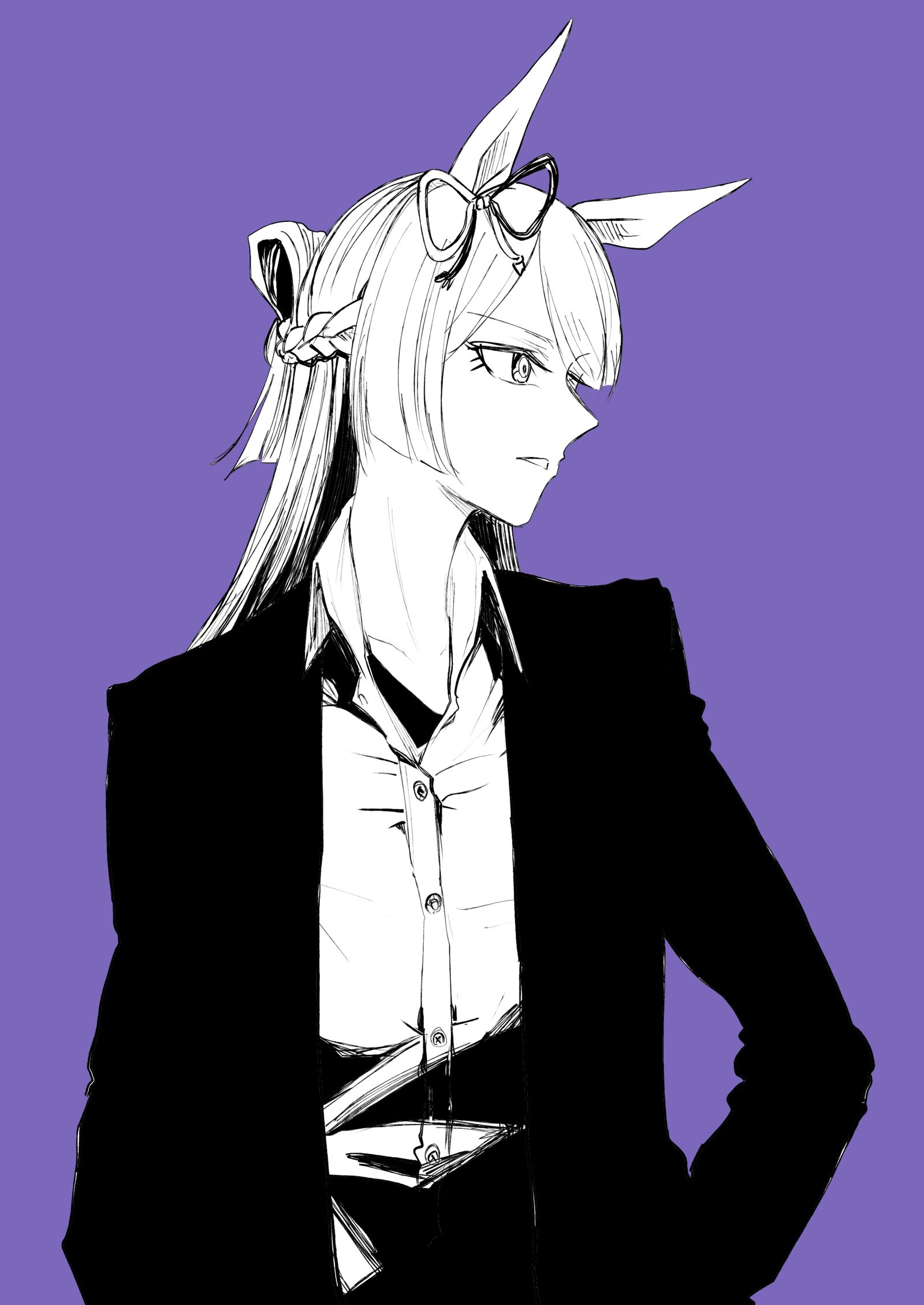 黒スーツマーチ头像同人高清图