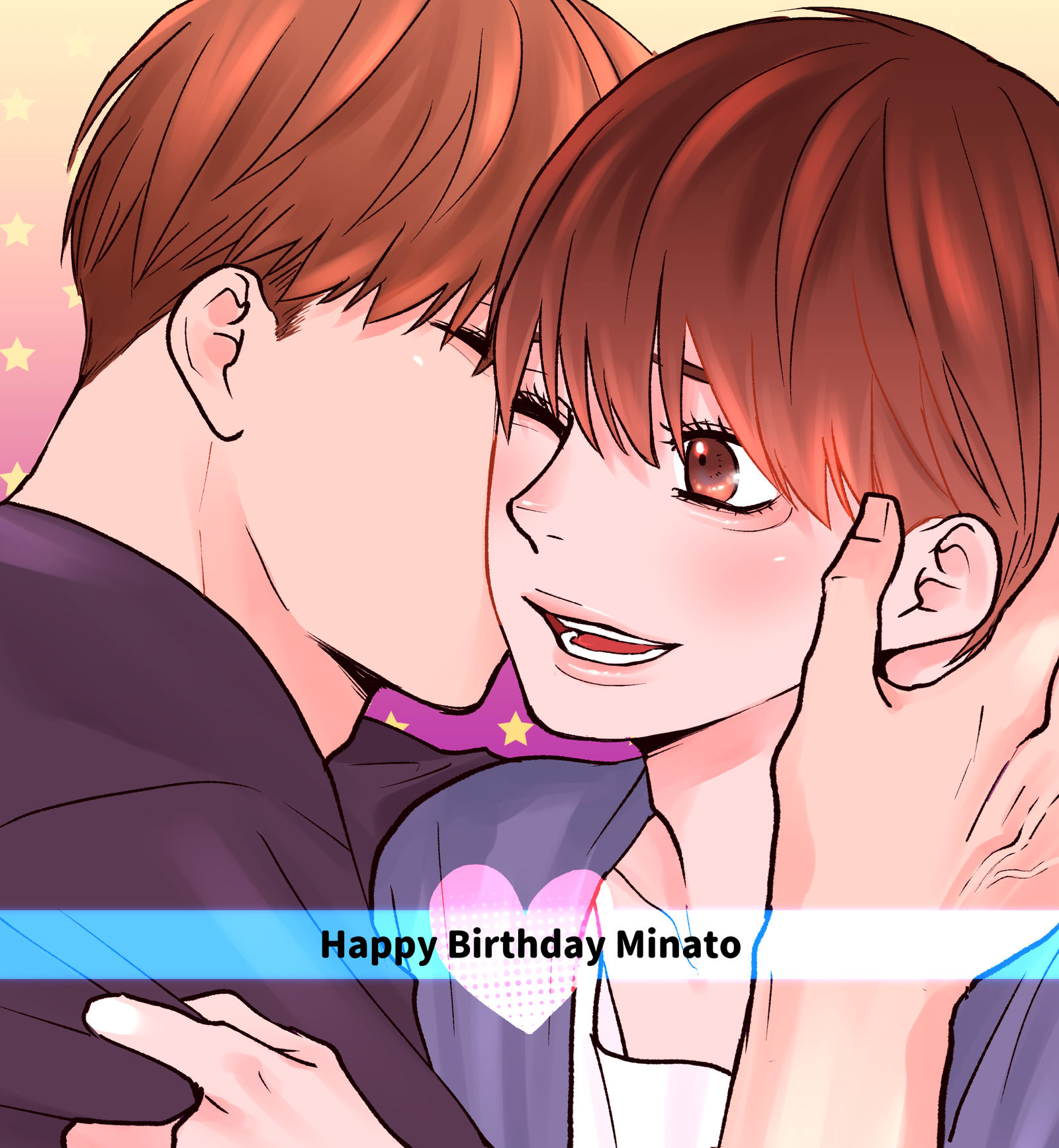 【妄想男子高校生】Happy Birthday Minato插画图片壁纸