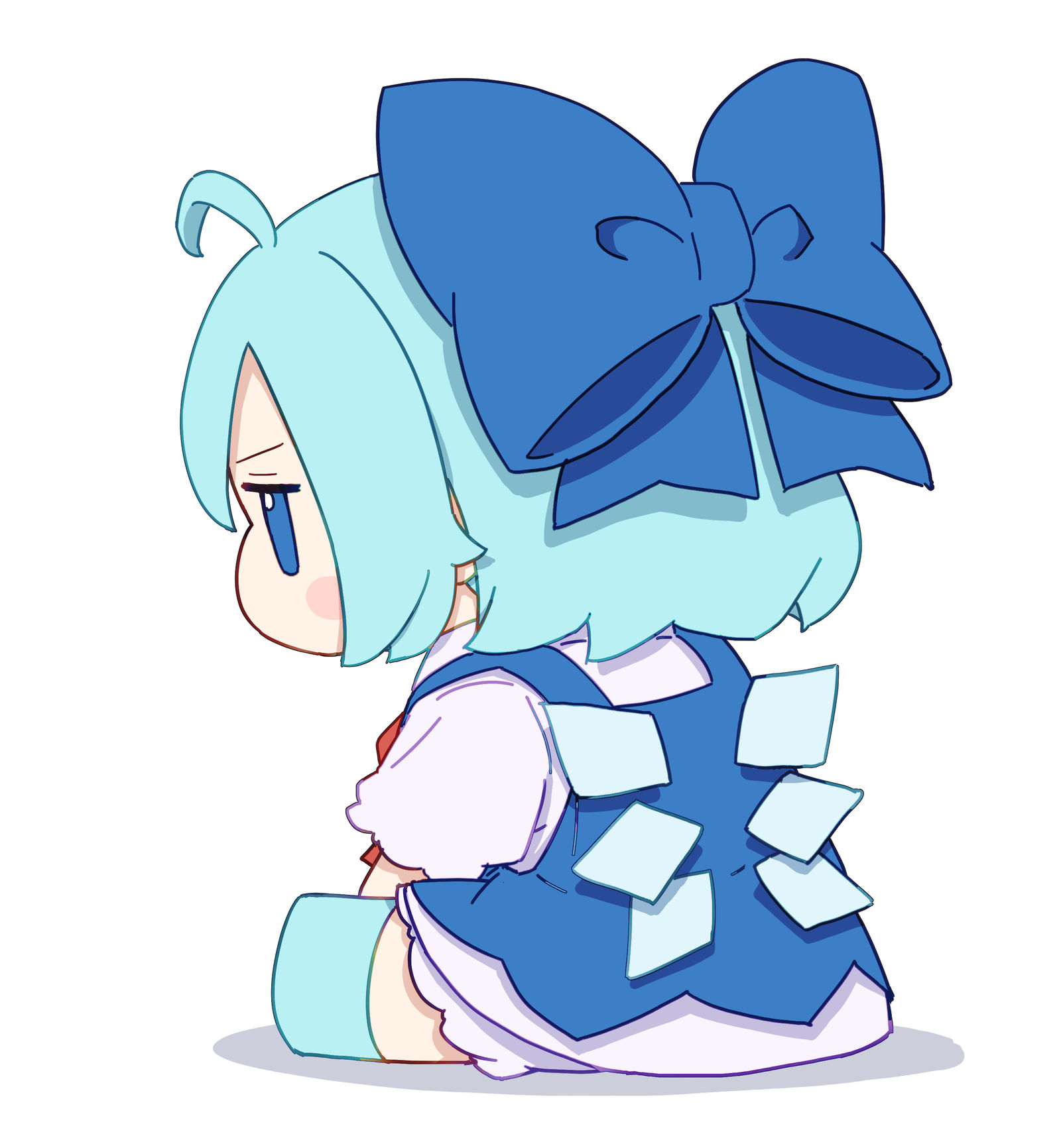 座るふもふもちるの