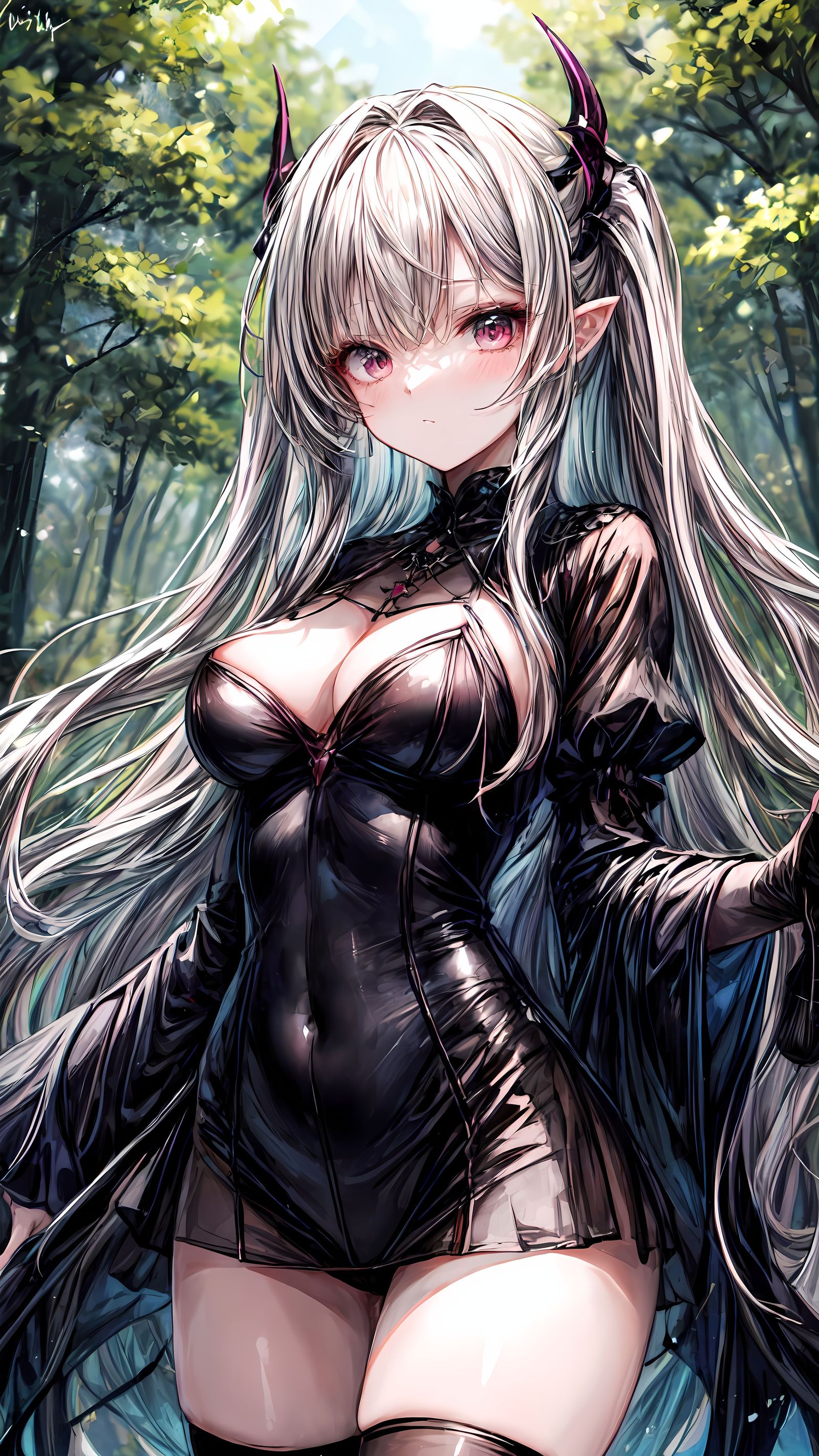 白毛魅魔小妹妹头像同人高清图