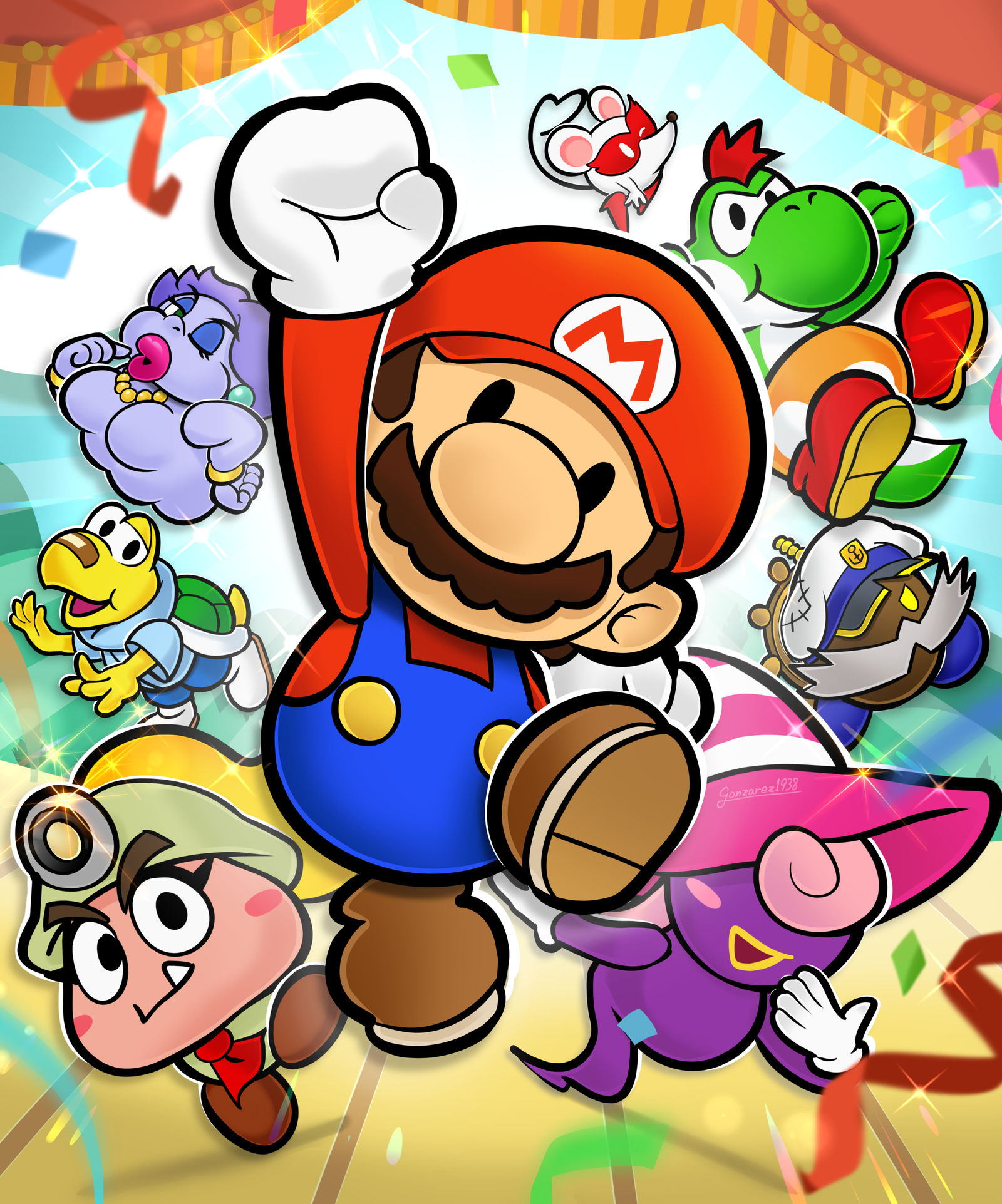 ペーパーマリオRPG插画图片壁纸