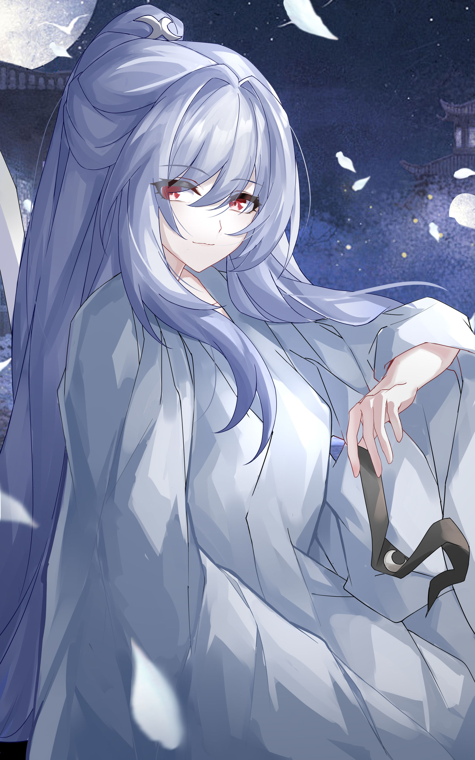 镜月思插画图片壁纸