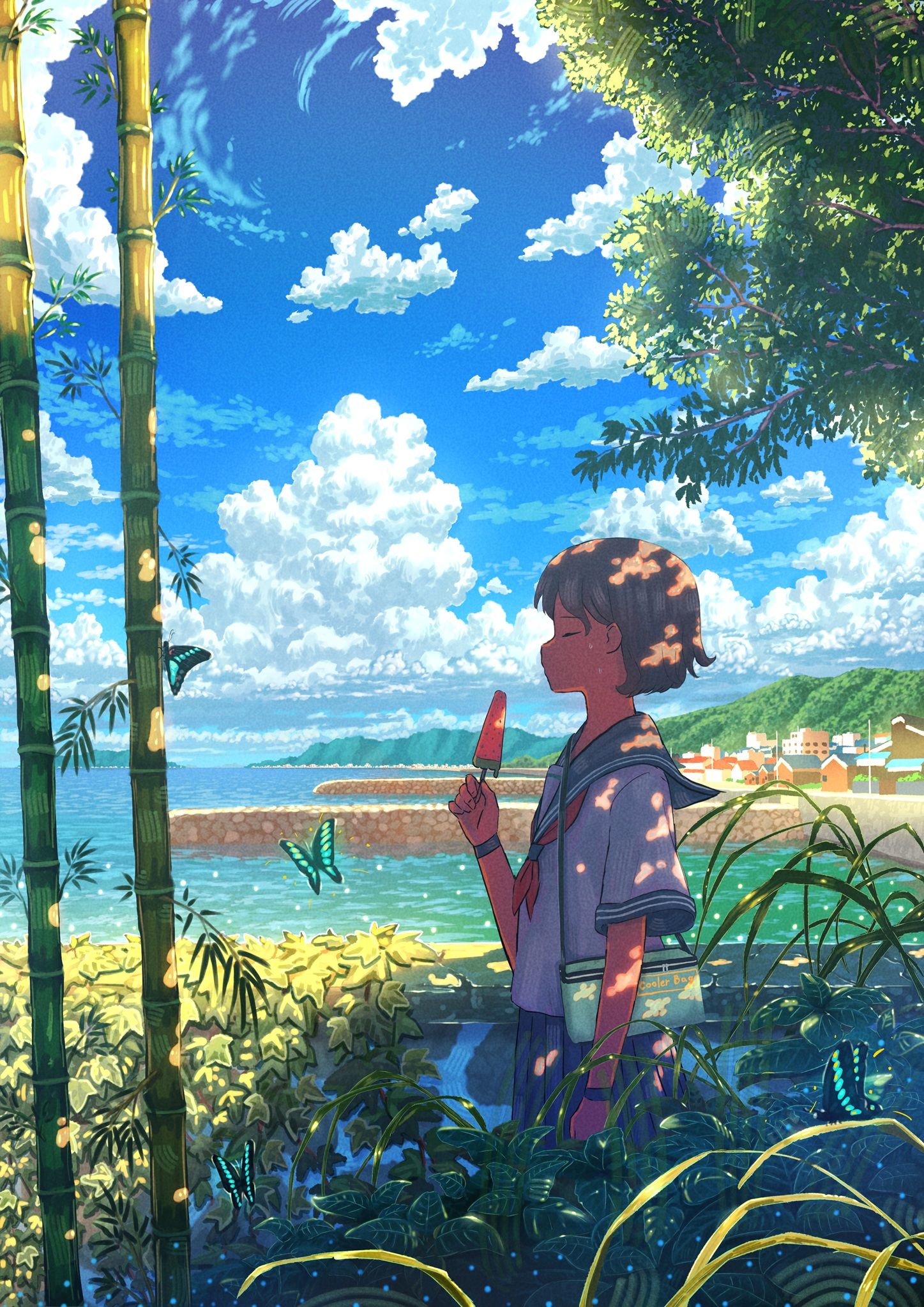 夏に溺れる插画图片壁纸