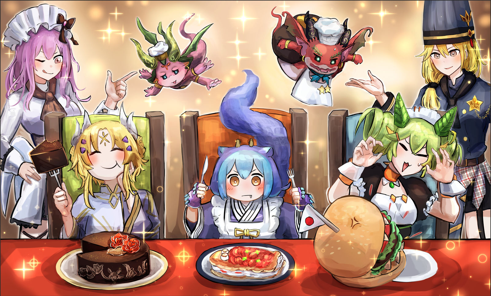 料理対決插画图片壁纸