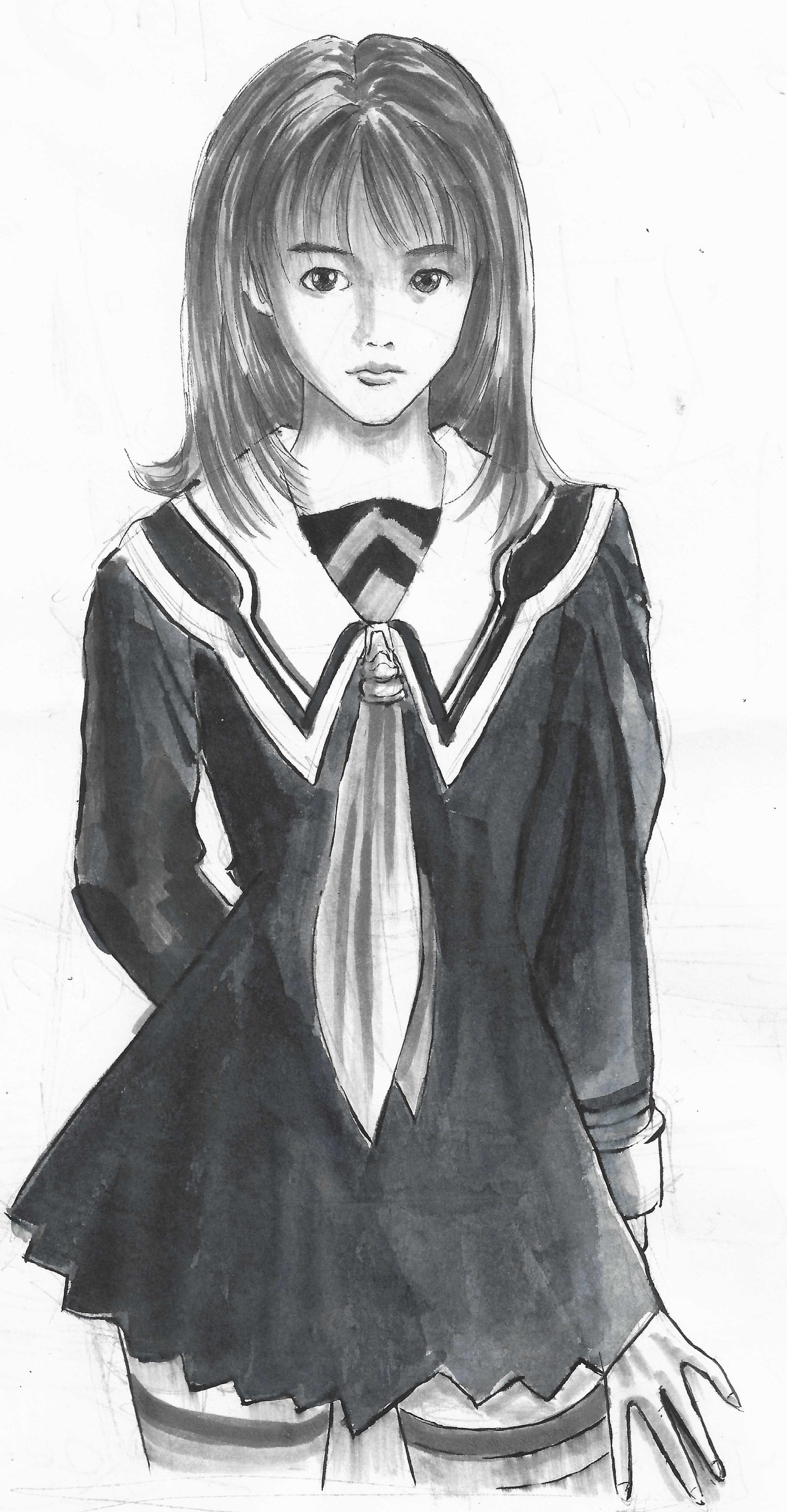 摸个美女插画图片壁纸