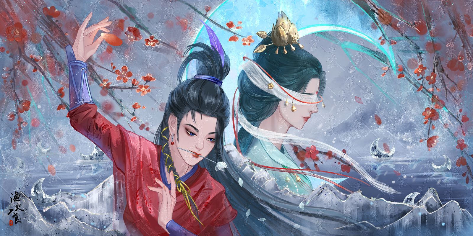 曹敬观音x安琉璃插画图片壁纸