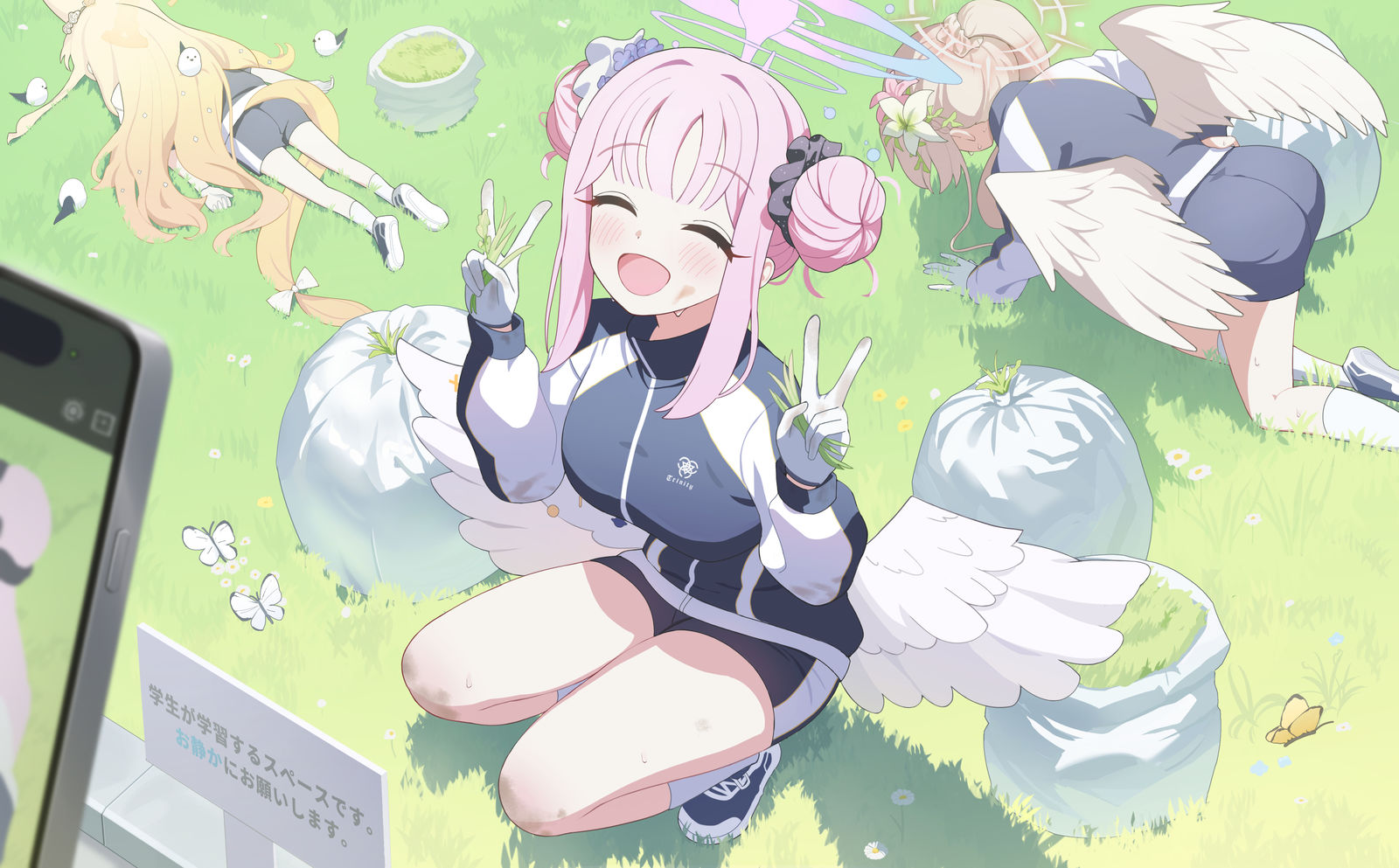 草取り插画图片壁纸