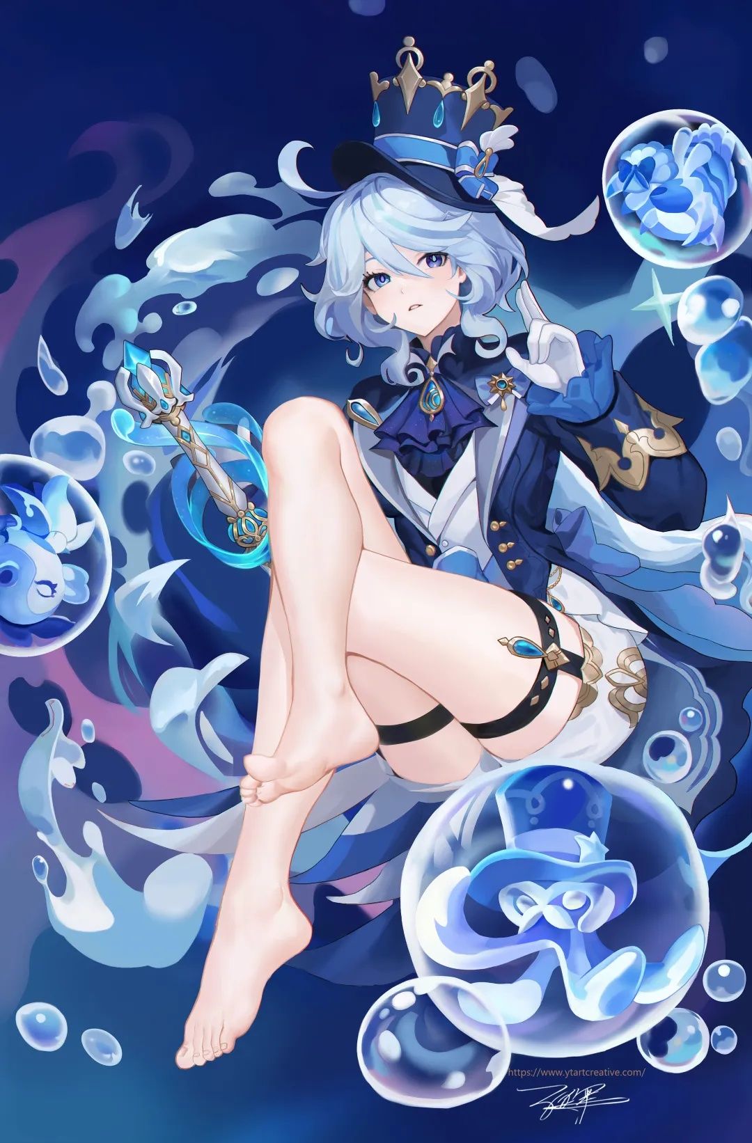 芙宁娜插画图片壁纸