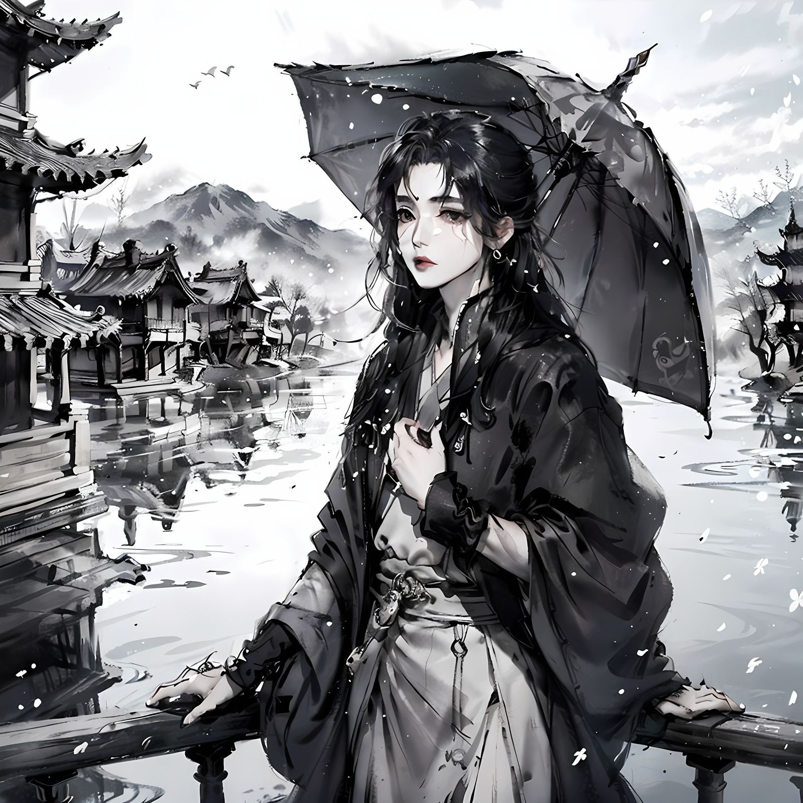 烟雨墨痕头像同人高清图