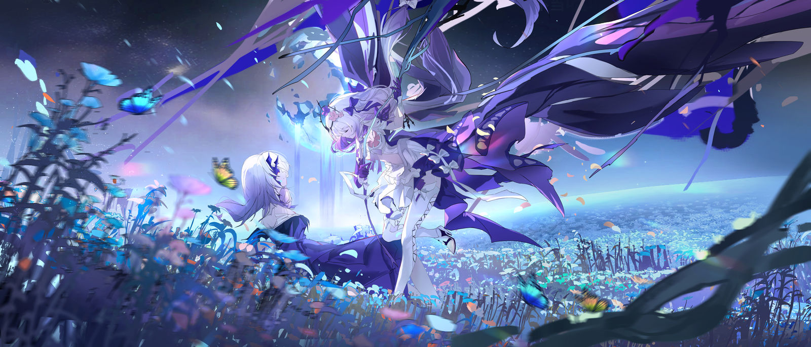 遐蝶-蓝悼花-星穹铁道插画