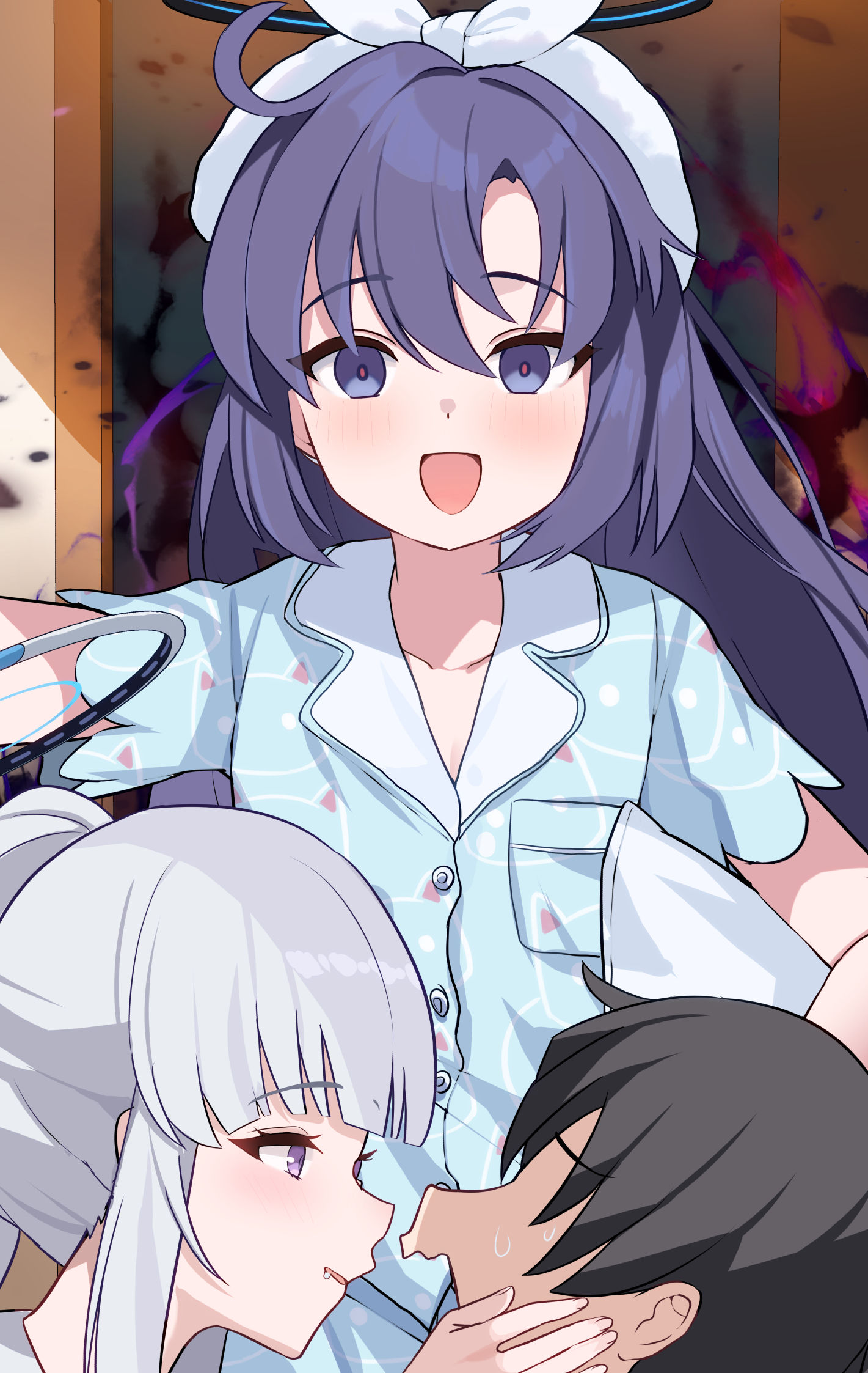 先生、一緒に寝まっ・・・！？！？！？插画图片壁纸