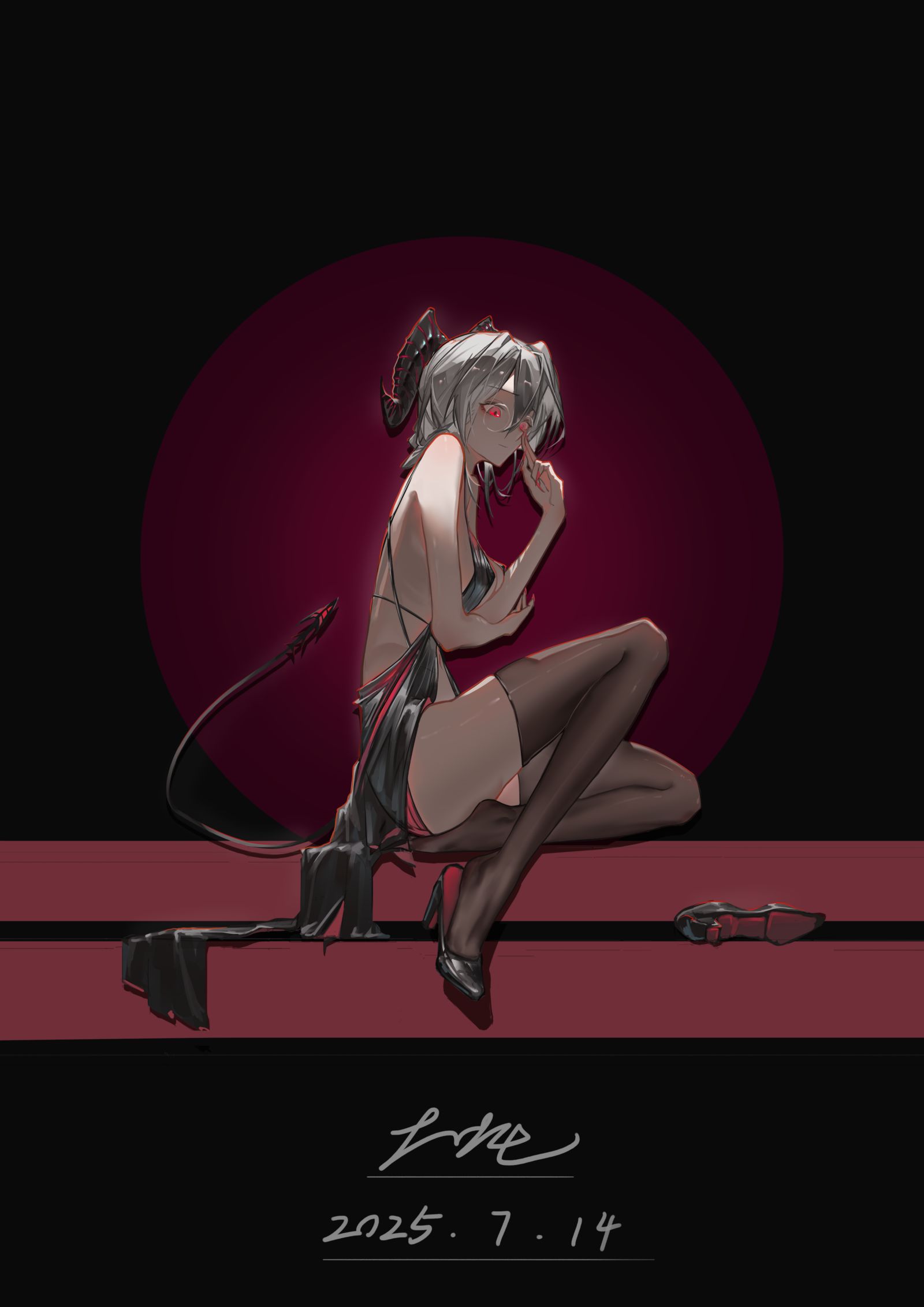 白毛恶魔头像同人高清图