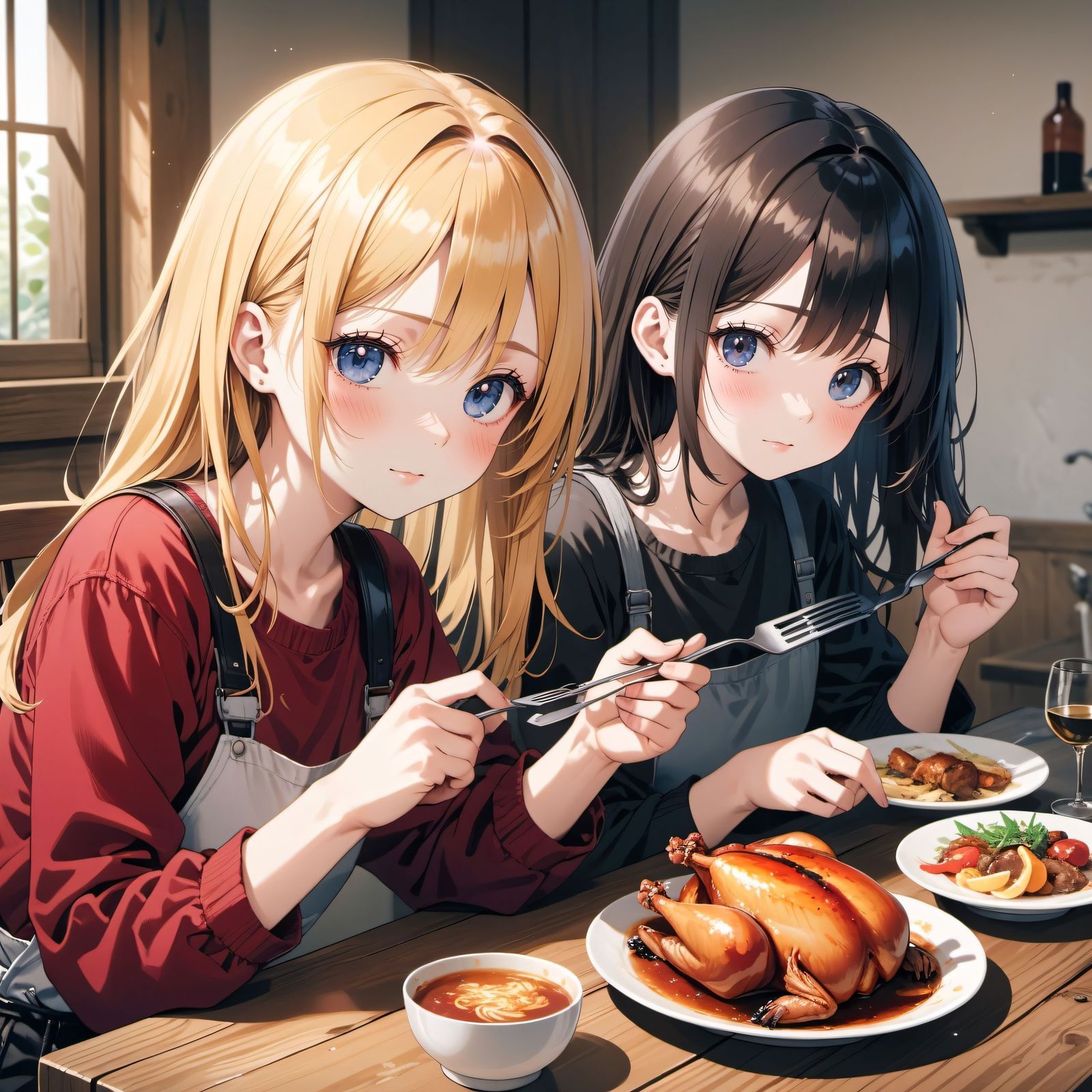 午饭时间插画图片壁纸