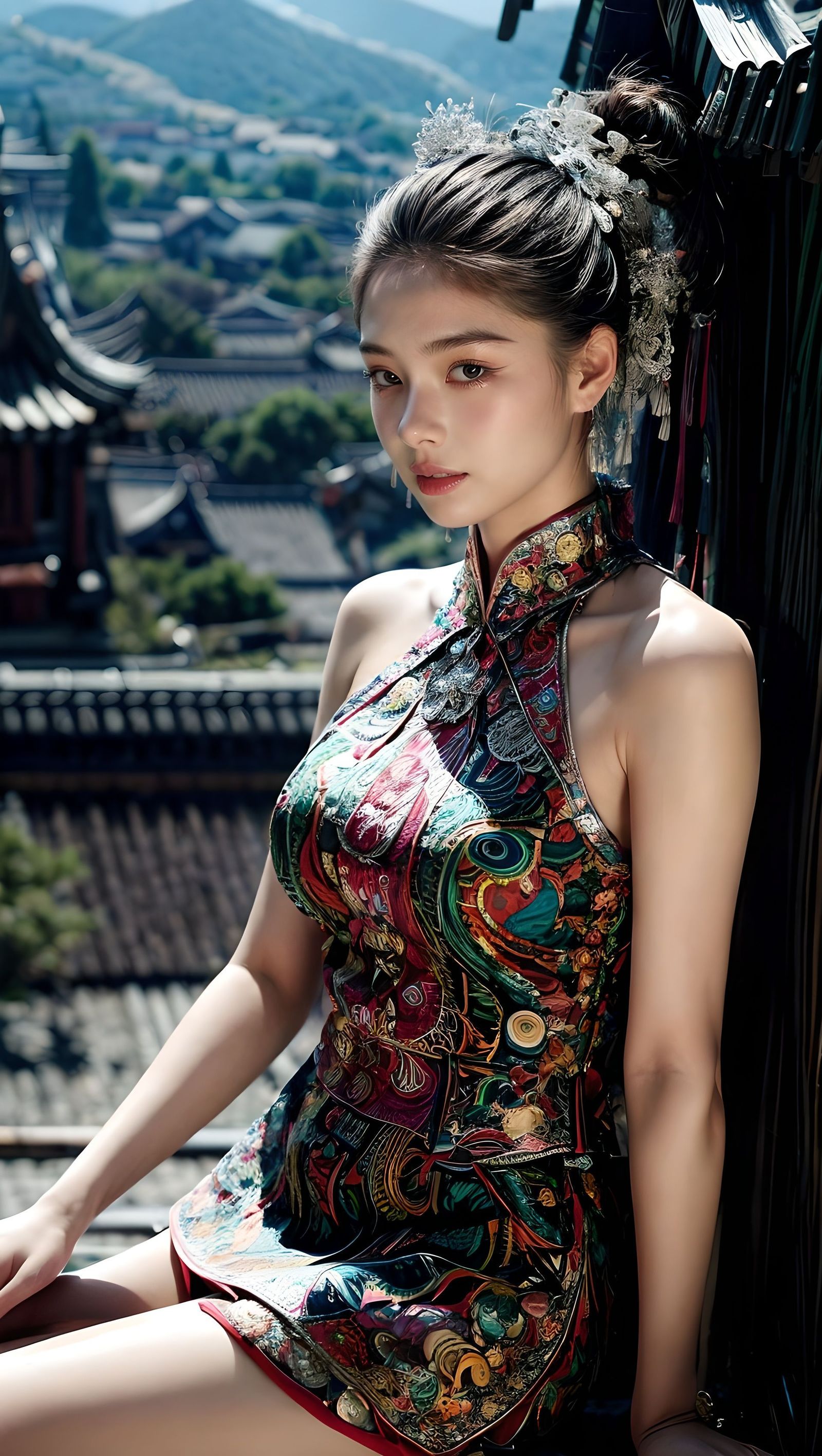 你眸海温涟，藏山高水远，我的人间插画图片壁纸