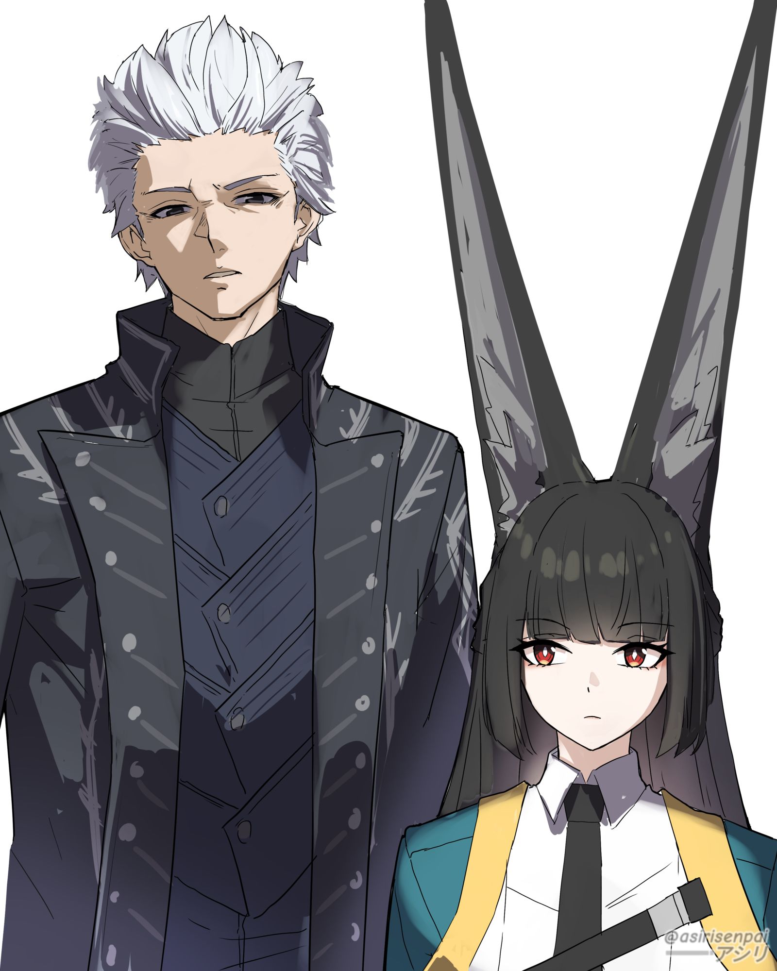 Father & daughter插画图片壁纸