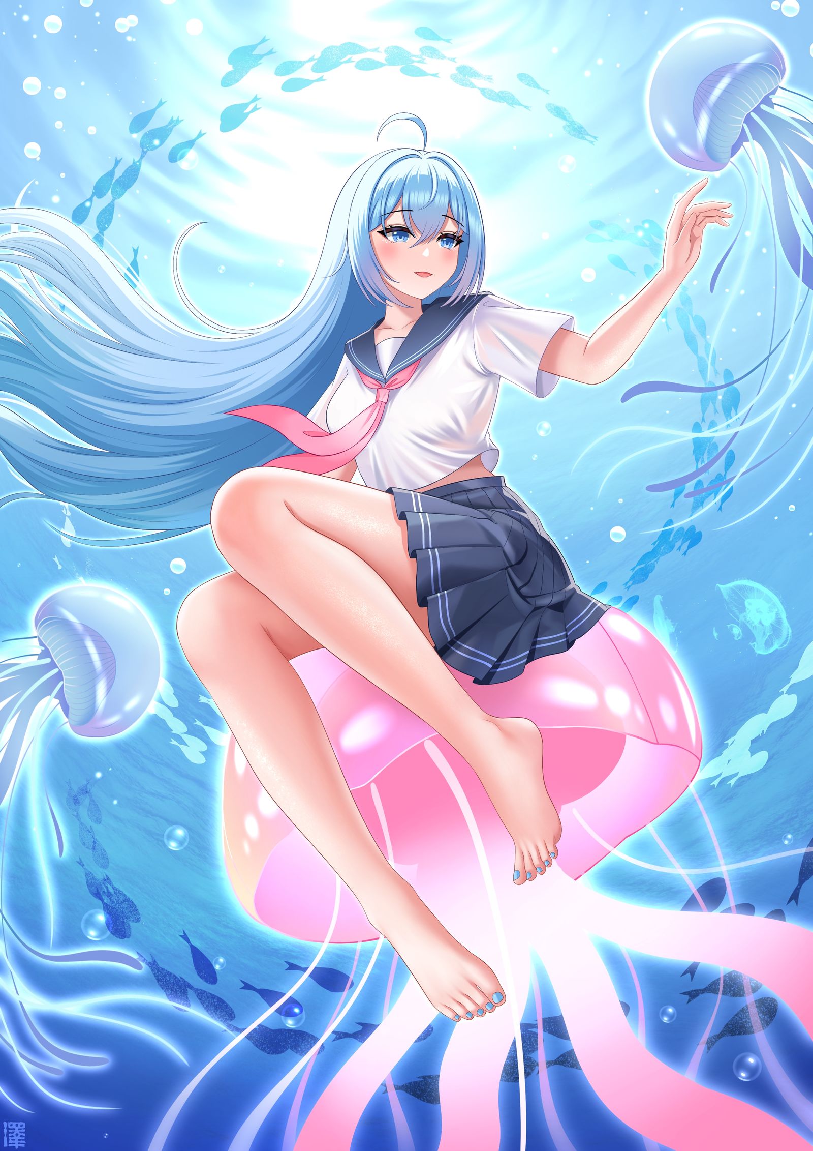 OC「涟月」插画图片壁纸