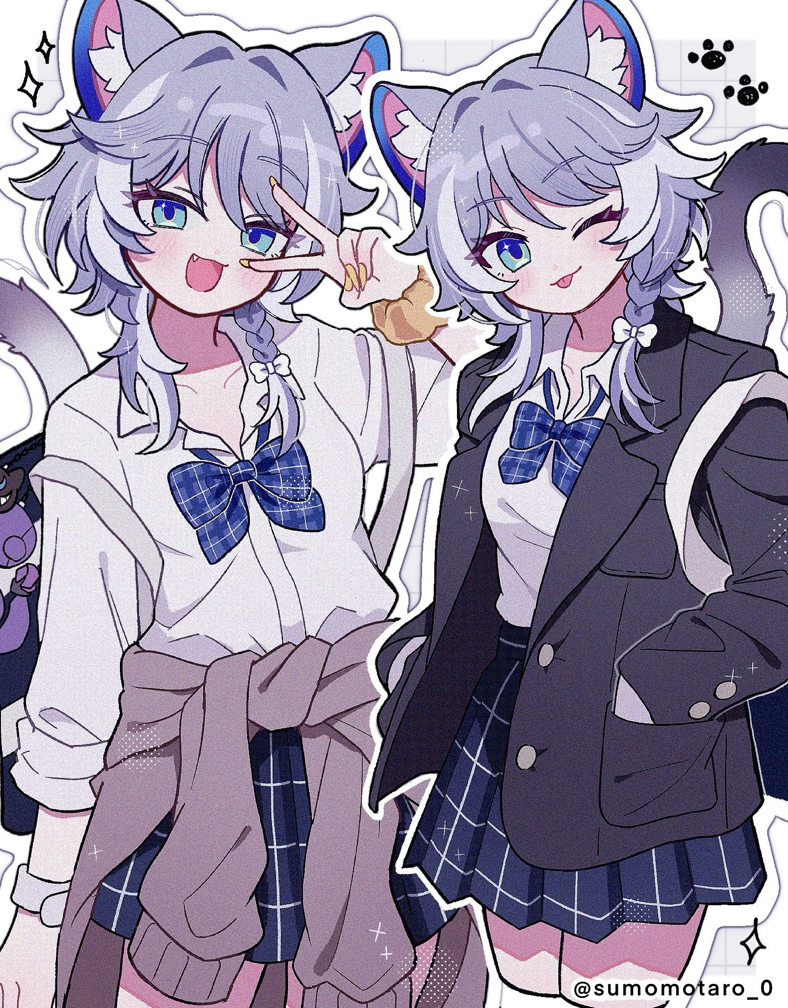 制服サフェル插画图片壁纸