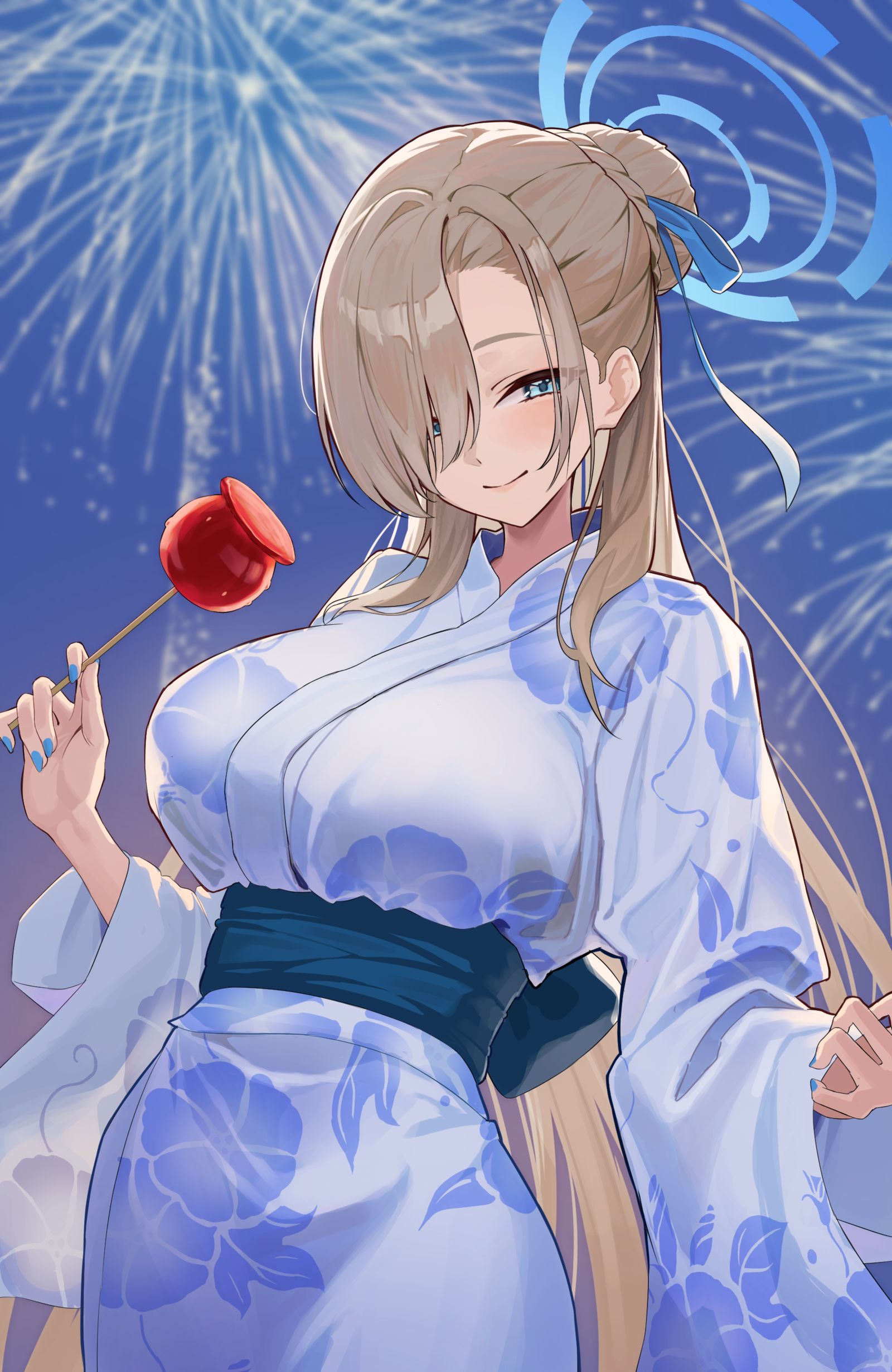 浴衣アスナ-一之濑明日奈女孩子