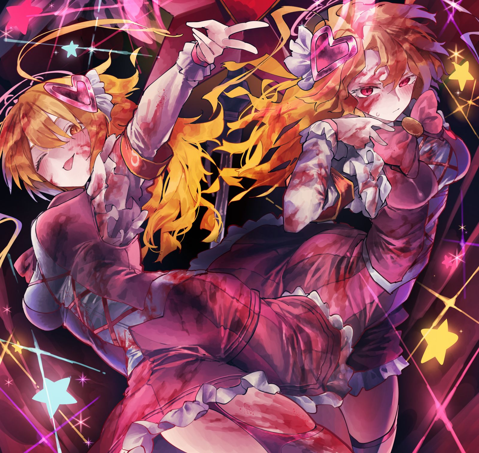 謎の魔法少女コンビ插画图片壁纸