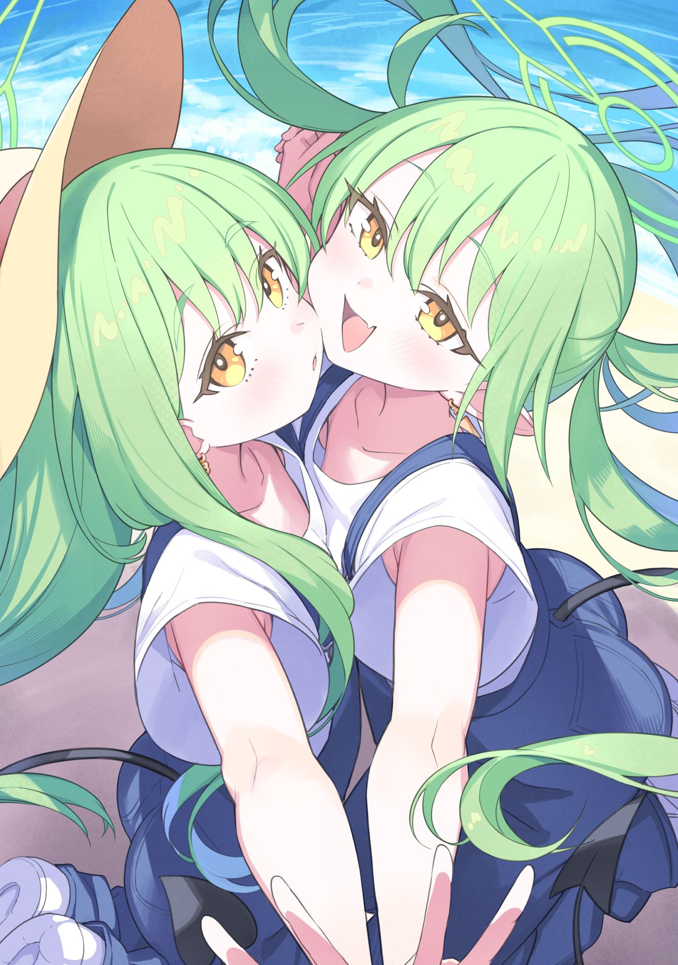 Wオーバーオール插画图片壁纸