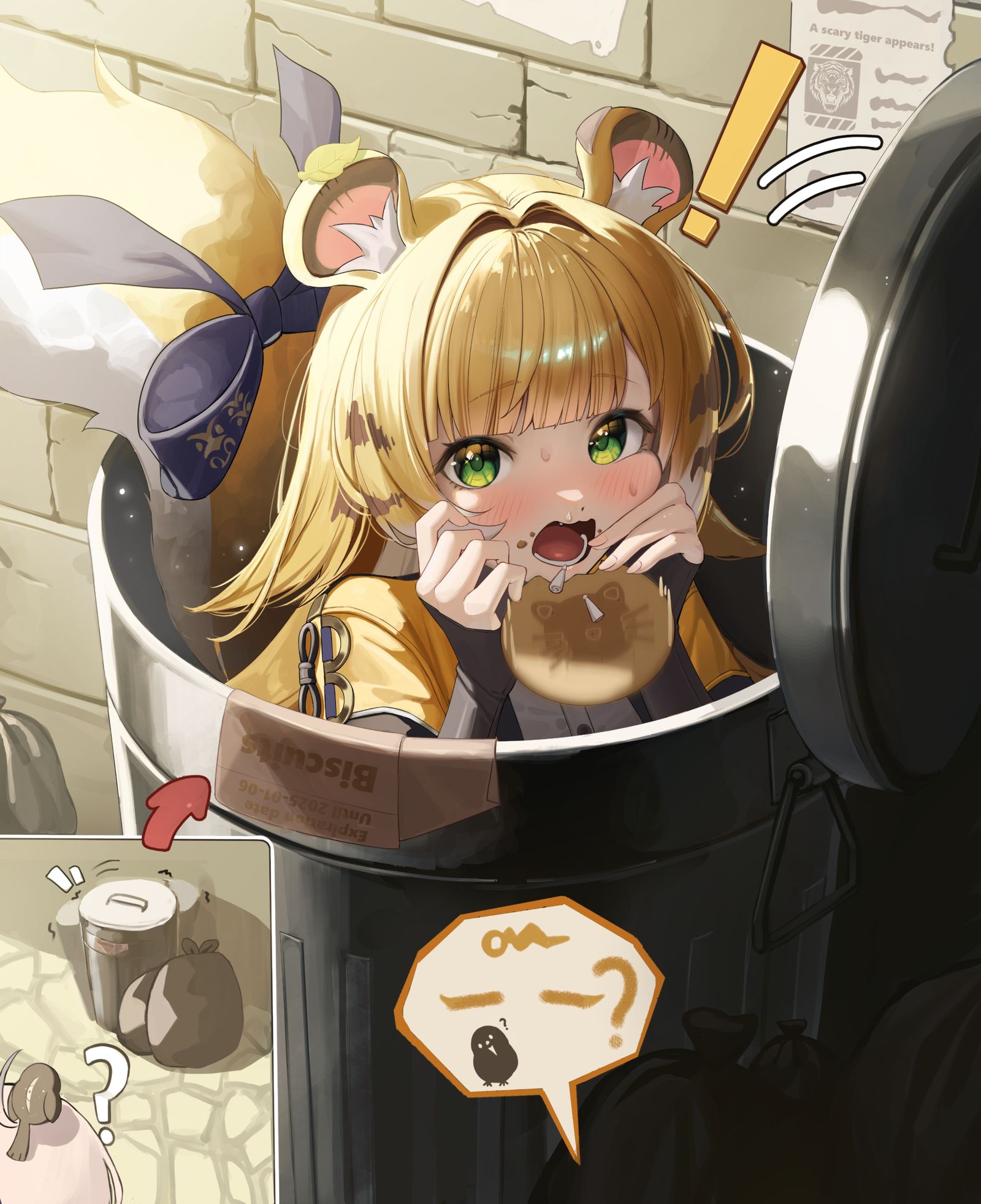 ゴミ箱になった橘福福插画图片壁纸