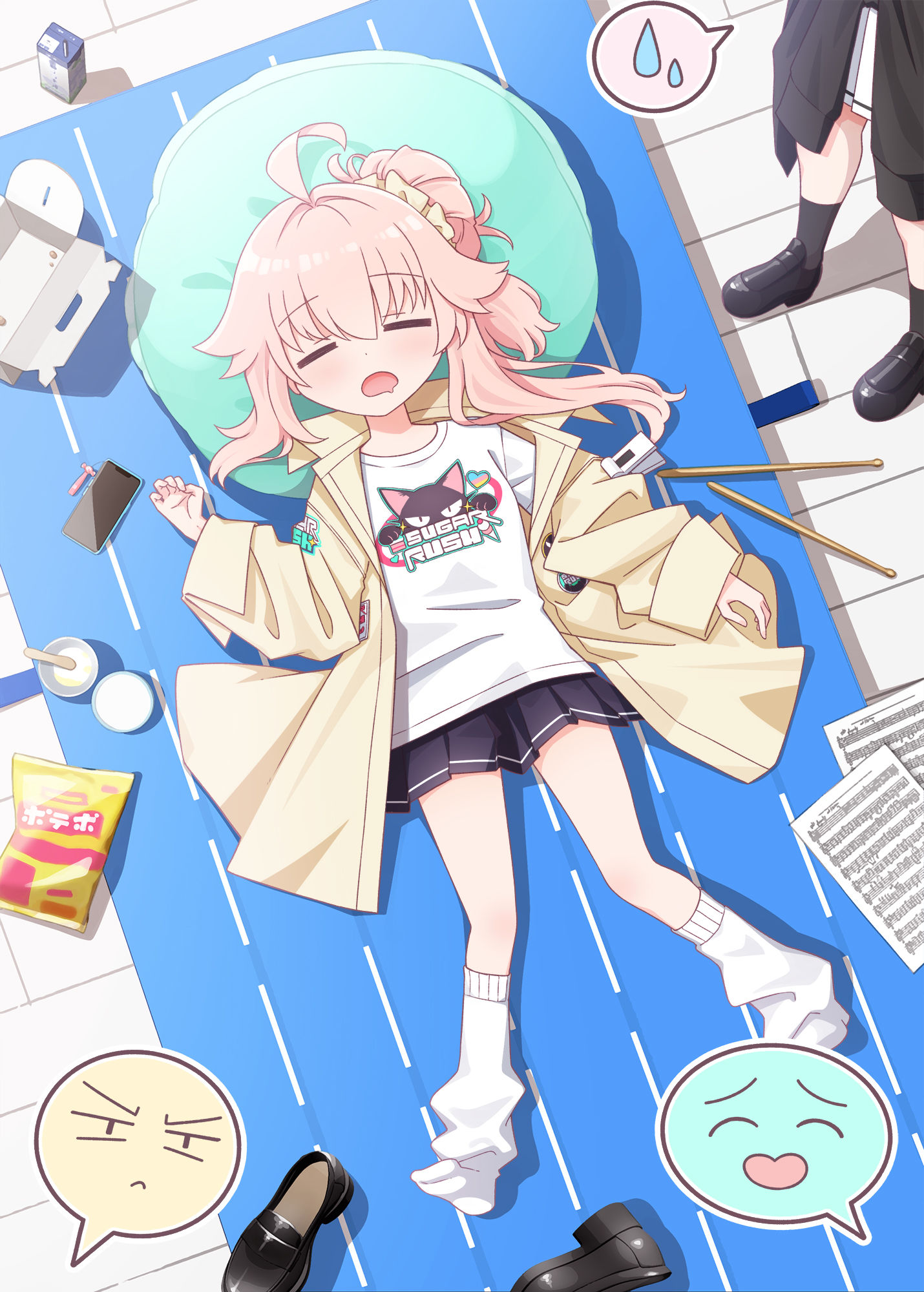 ねむねむナツ插画图片壁纸