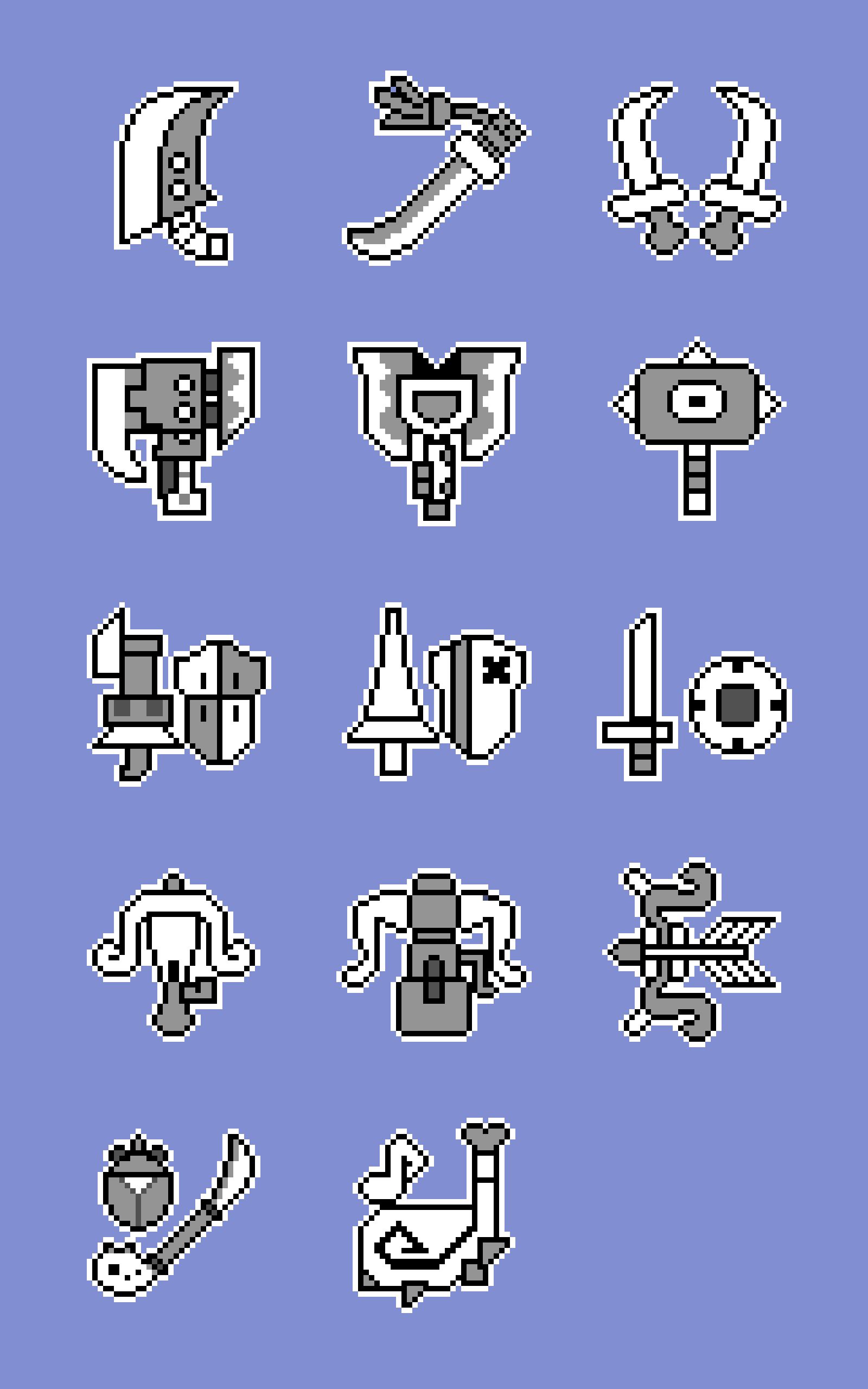 小图标练习-怪物猎人武器头像同人高清图