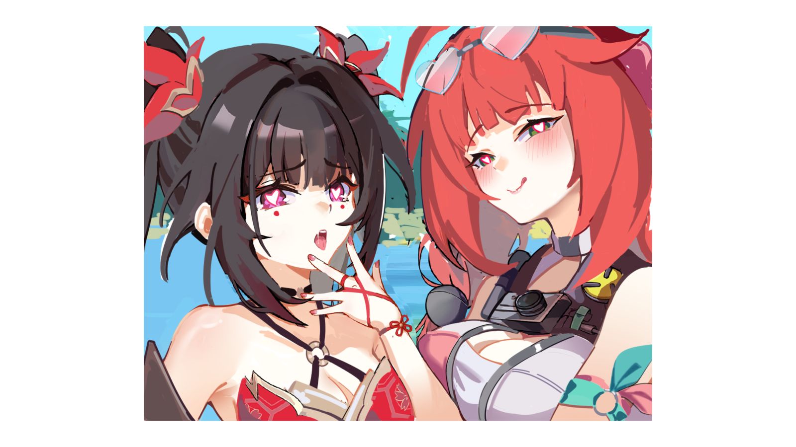 P站画师作品_微评画_双人头像如何更丰富呢？【粉丝评画の54】
